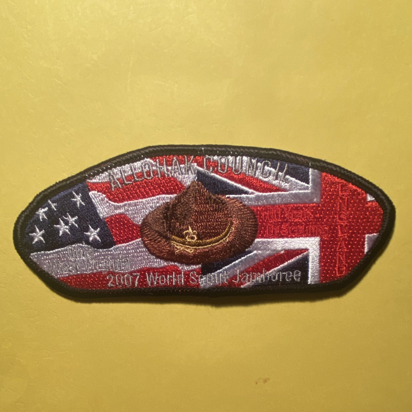 BSA ALLOHAK COUNCIL Ohio West Virginia 2007 World Scout Jamboree Shoulder Patch