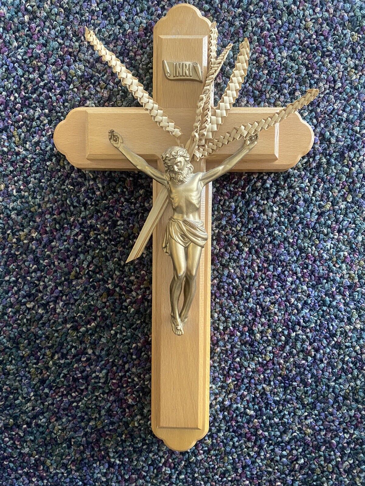 VINTAGE Last Rites Catholic Crucifix W/New Candles& Holy Water