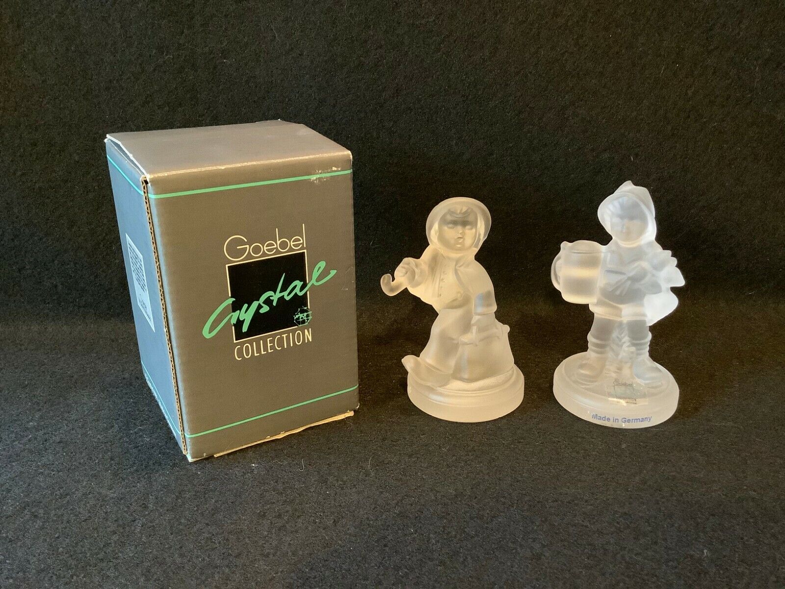 Goebel Crystal Collection, Set of 2 Figurines Vintage MCM Collectibles MCM