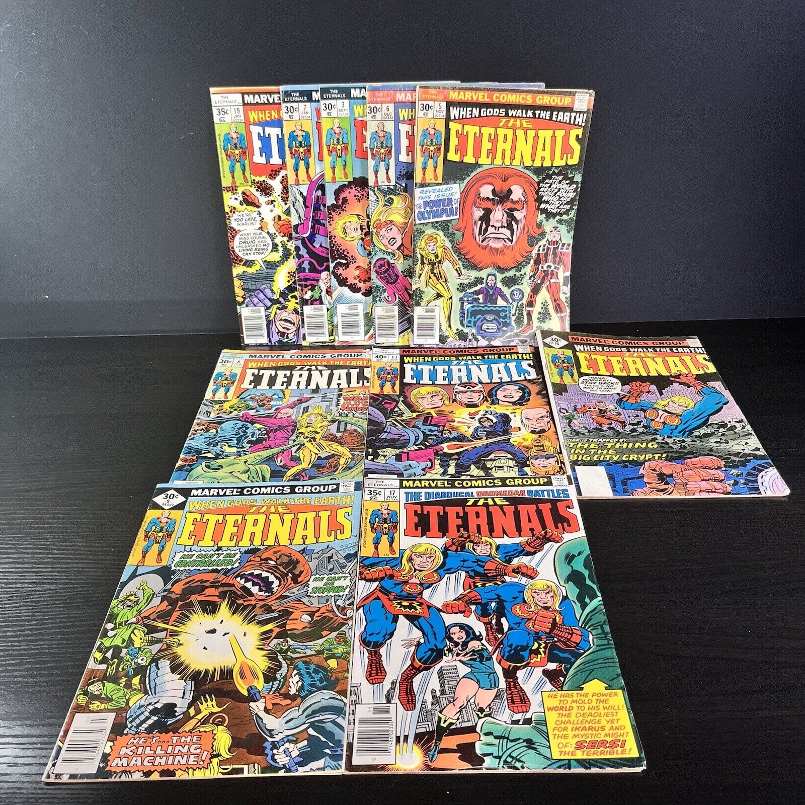 Jack Kirby ETERNALS Comic Book Lot  Very Good Condition Marvel Comics Group 1976