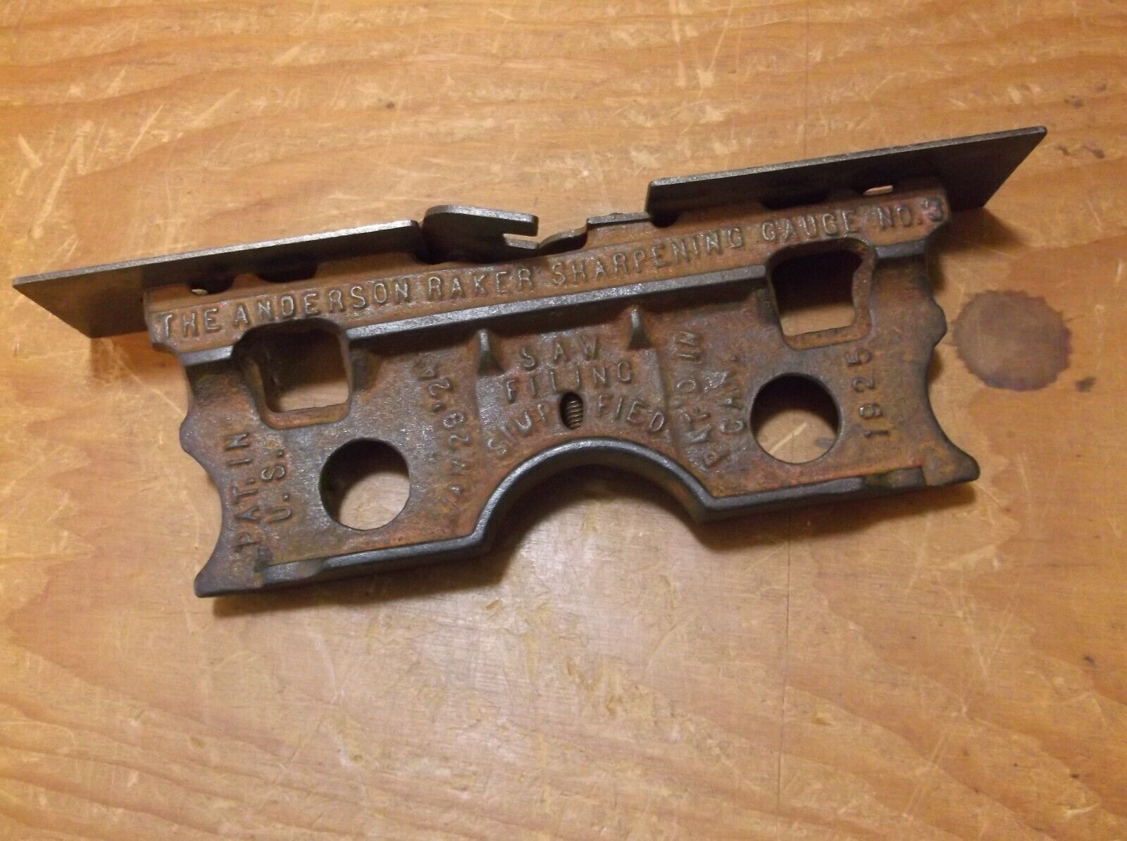 Antique Anderson Raker Gauge No.3 Patent 1925 Crosscut Saw Tool
