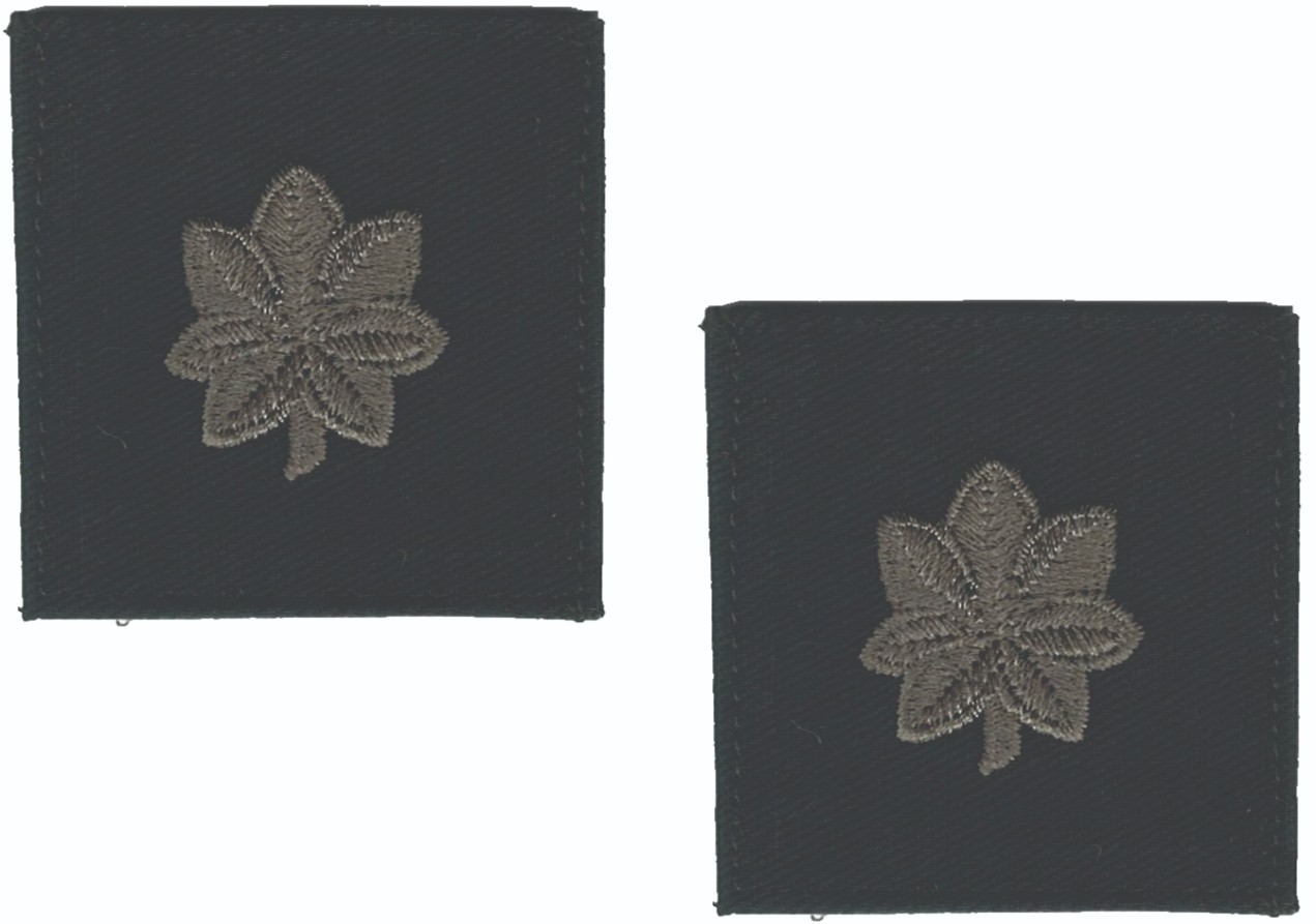 Lt Colonel Rank Patch Set of 2 Hook Back Tactical 2\