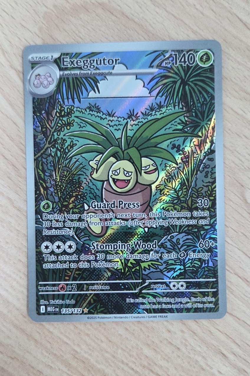 Pokémon TCG Exeggutor Me01: Mega Evolution 135/132 Illustration Rare Holo EN Pokémon TCG Exeggutor Me01: Mega Evolution 135/132 Illustration Rare Holo EN