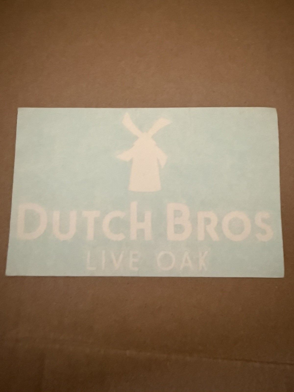 Vintage Dutch Bros Sticker Decal “Live Oak” regional California 