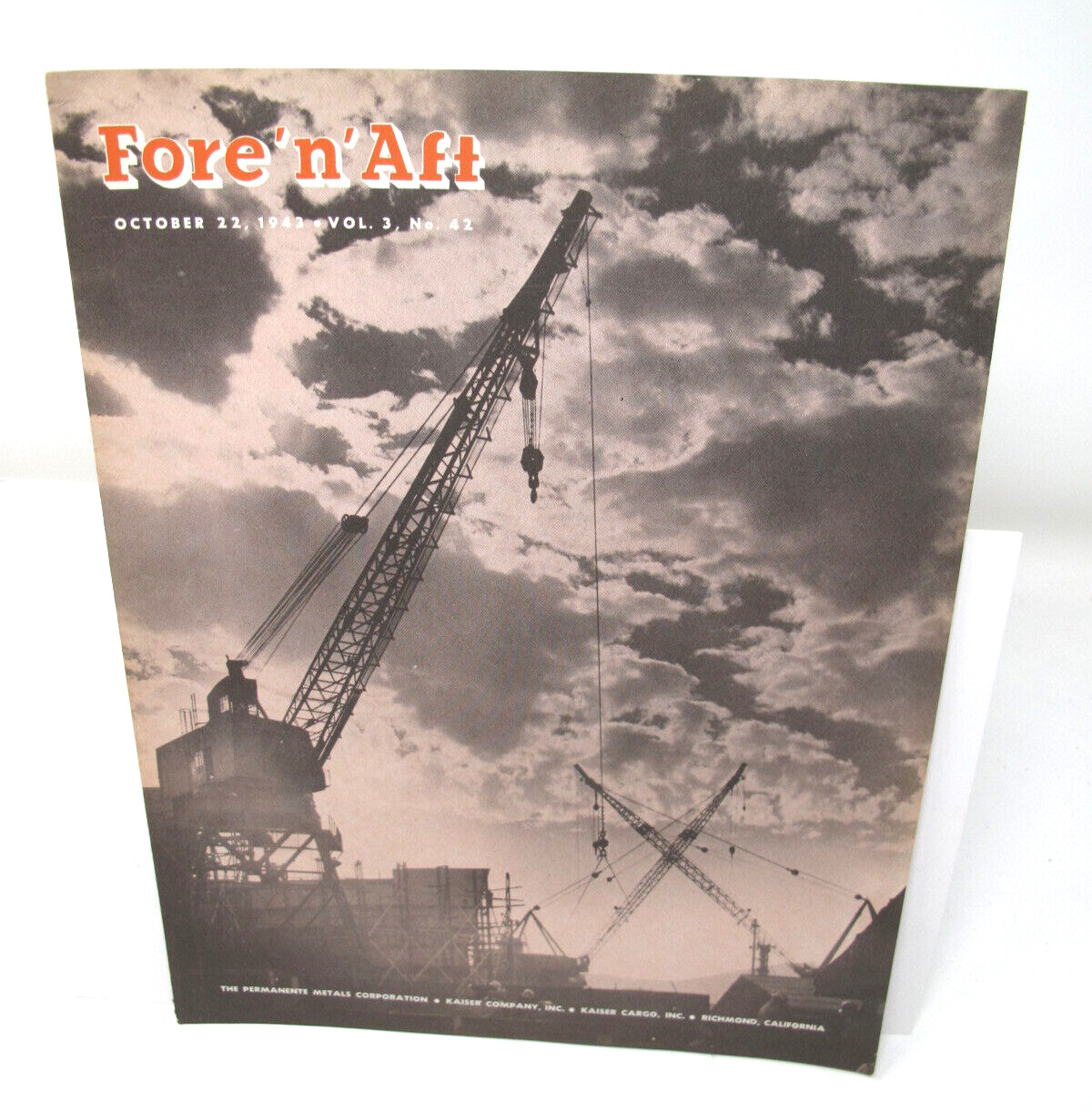 1943 Todd Richmond Kaiser Shipyards FORE\'N\'AFT Employee LATHPROP KUSMAUL Popeye