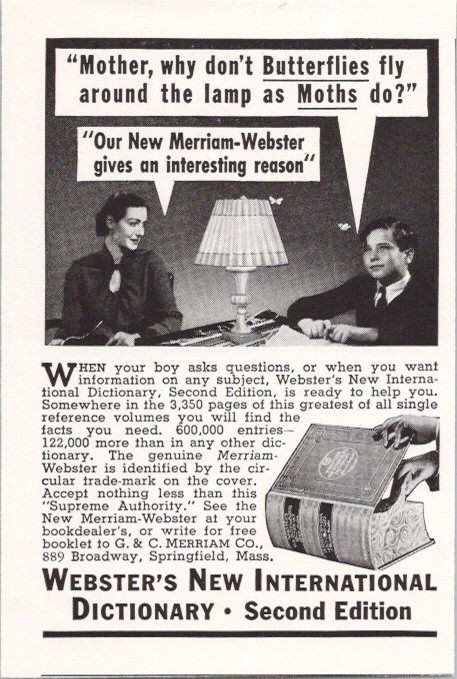 Merriam-Webster Webster\'s New International Dictionary 1938 Print Ad Merriam-Webster Webster\'s New International Dictionary 1938 Print Ad