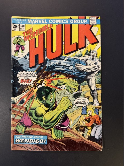 The Incredible Hulk #180 1974 KEY 1st Cameo Wolverine MVS Intact VG 4.0