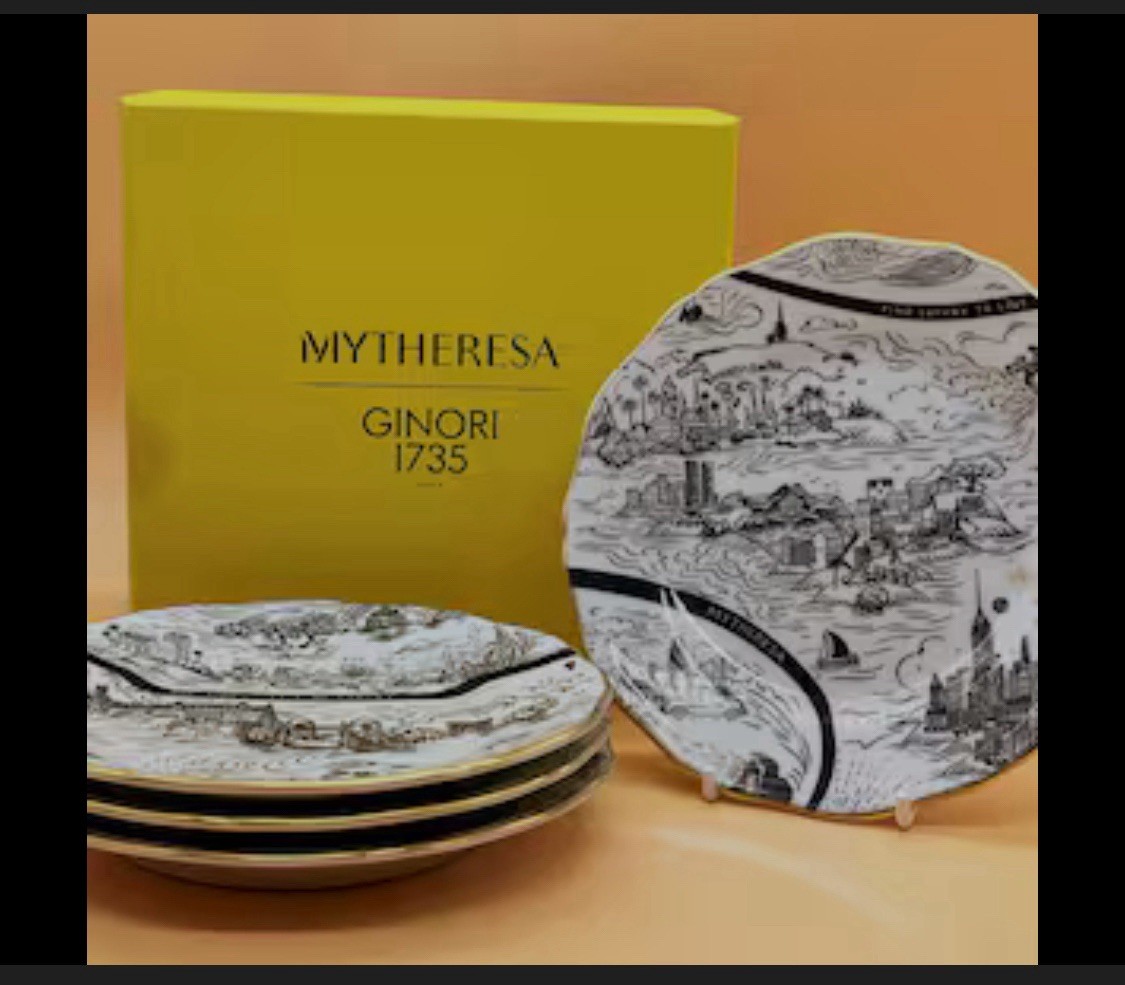 NEW Mytheresa Richard Ginori 1735 Boxed Dessert Plate Set Of Four Made In Italy