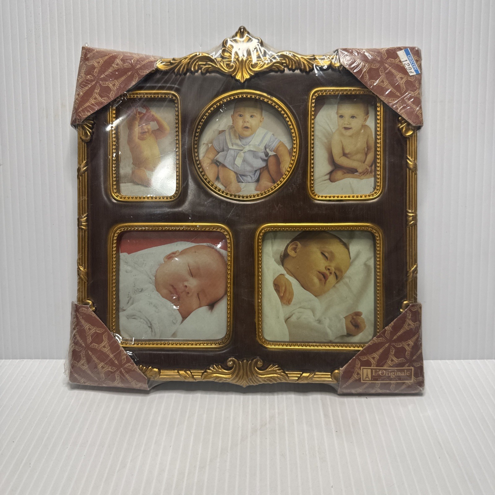 Vintage Mid Century Gold Ornate Molded Plastic Frame New (sealed)
