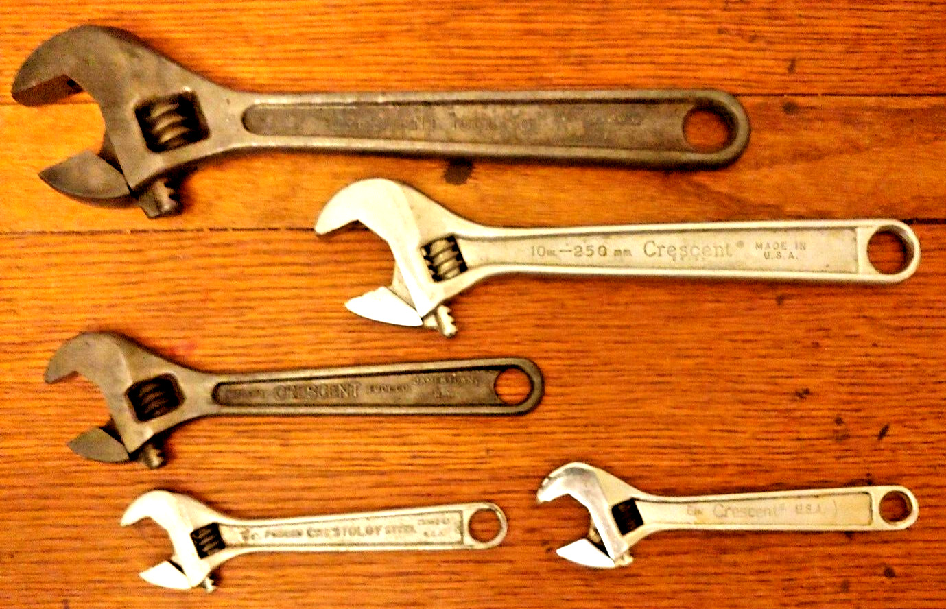 CRESCENT Crestoloy 5-Piece Adjustable Wrench Set - 12 10 8 6 & 6