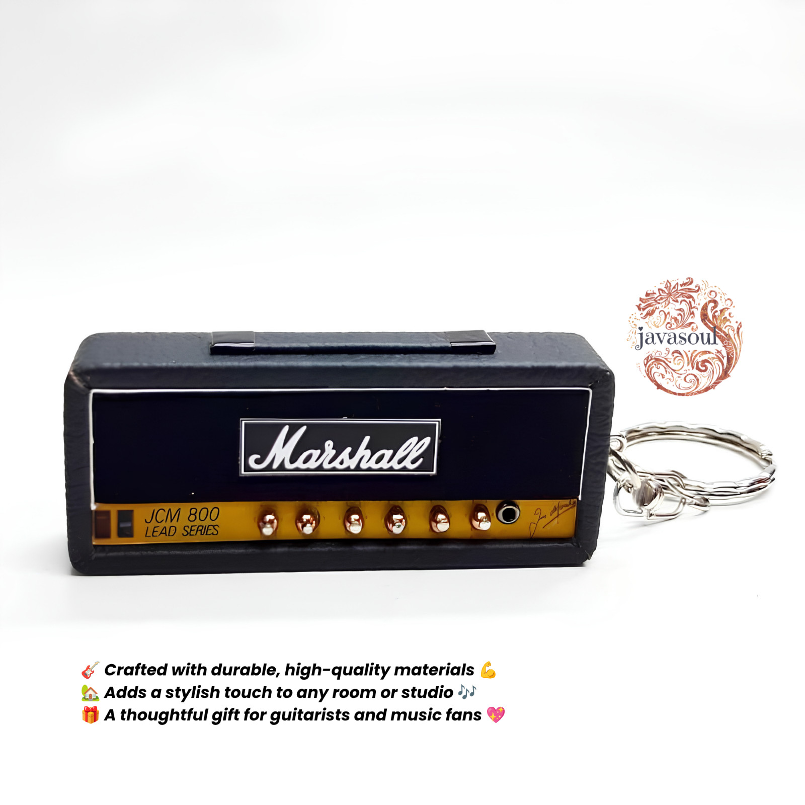 Mini Marshall JCM800 Amp Keychain Black 2 pcs – Handmade Guitar Gift