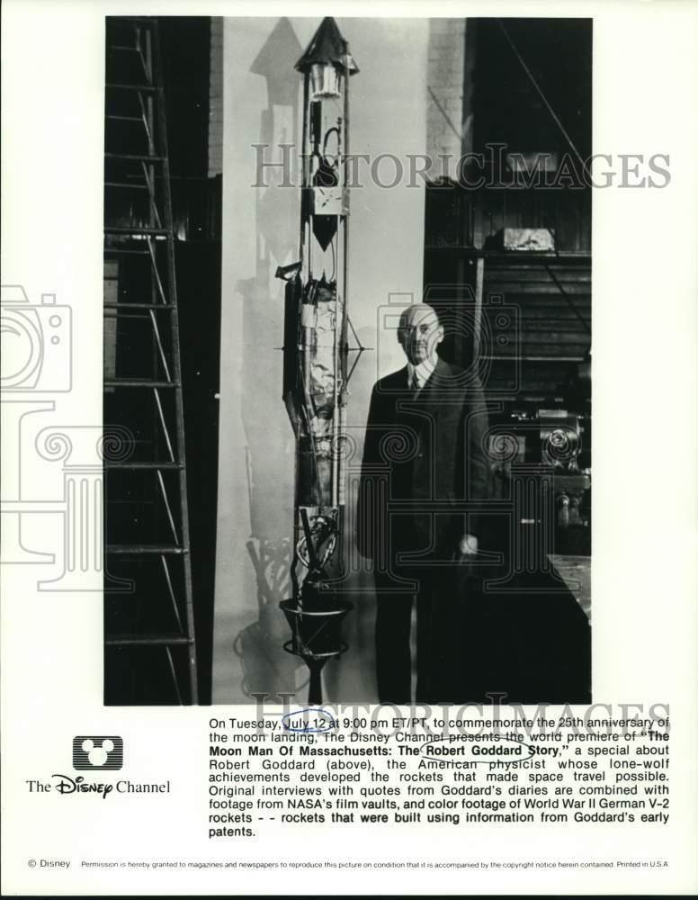 1994 Press Photo American physicist Robert Goddard featured in a Disney special