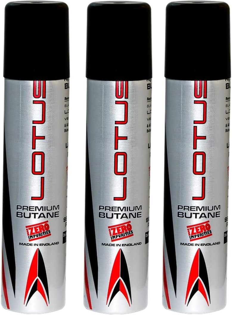 Lotus 99.99% Pure 90 ml Butane Lighter Fuel Gas Refill 3 - Pack