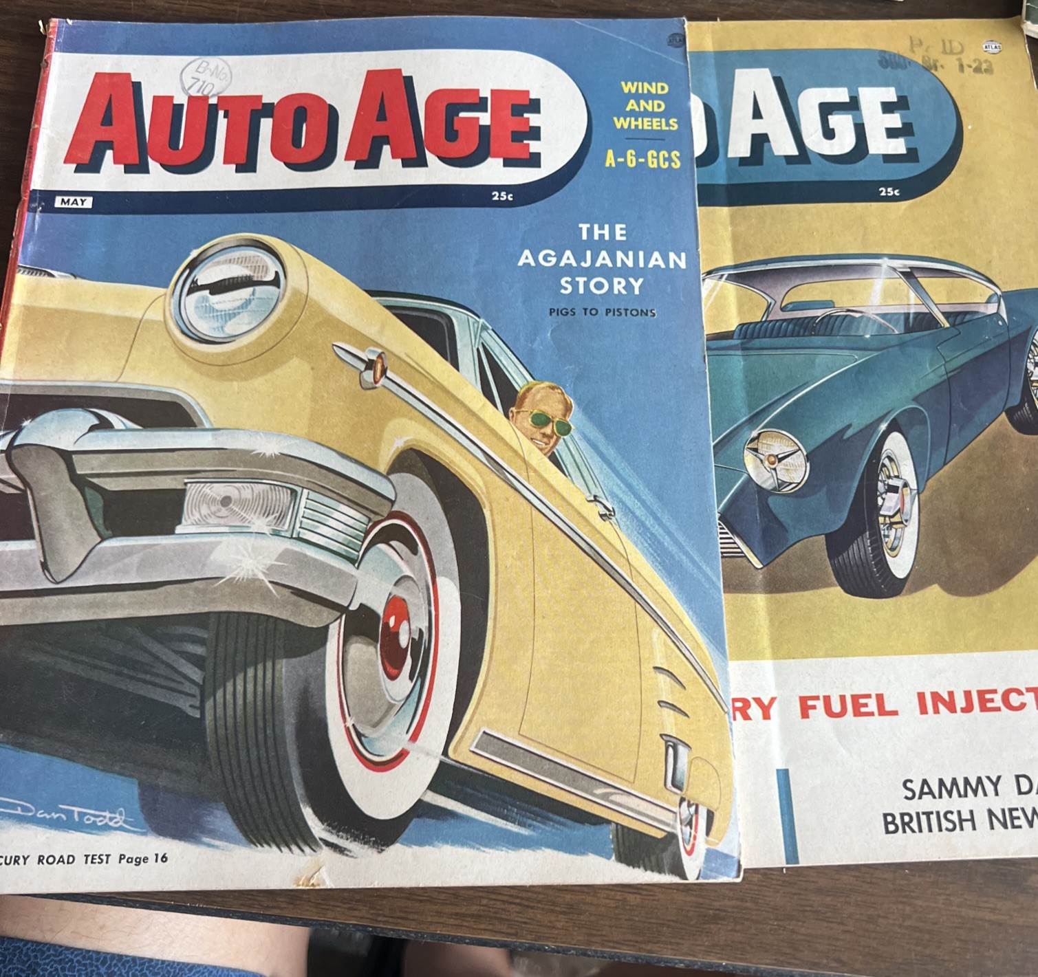 Feb. 1954 AUTO AGE Magazine - CARL OTTO - Austin Healey XK120 Fiat Triumph Lot 2