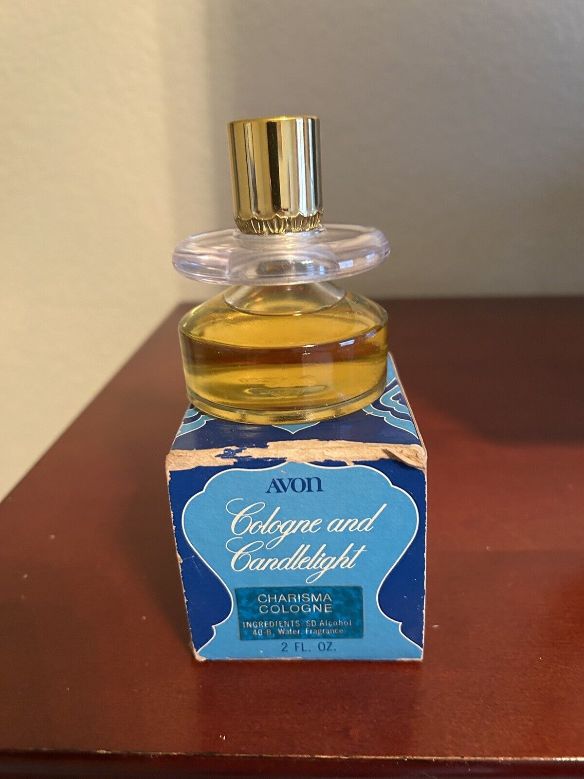 Avon Cologne and Candlelight bottle - Charisma cologne - 1975
