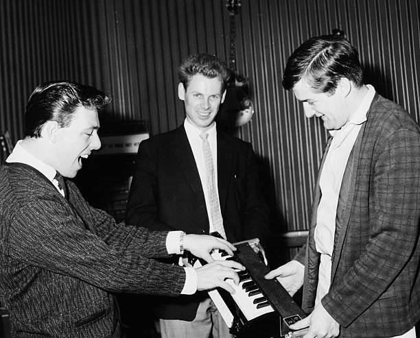 Musicians band \'The John Barry Seven\'; Les Reed Vic Flick & Mike Pet- Old Photo