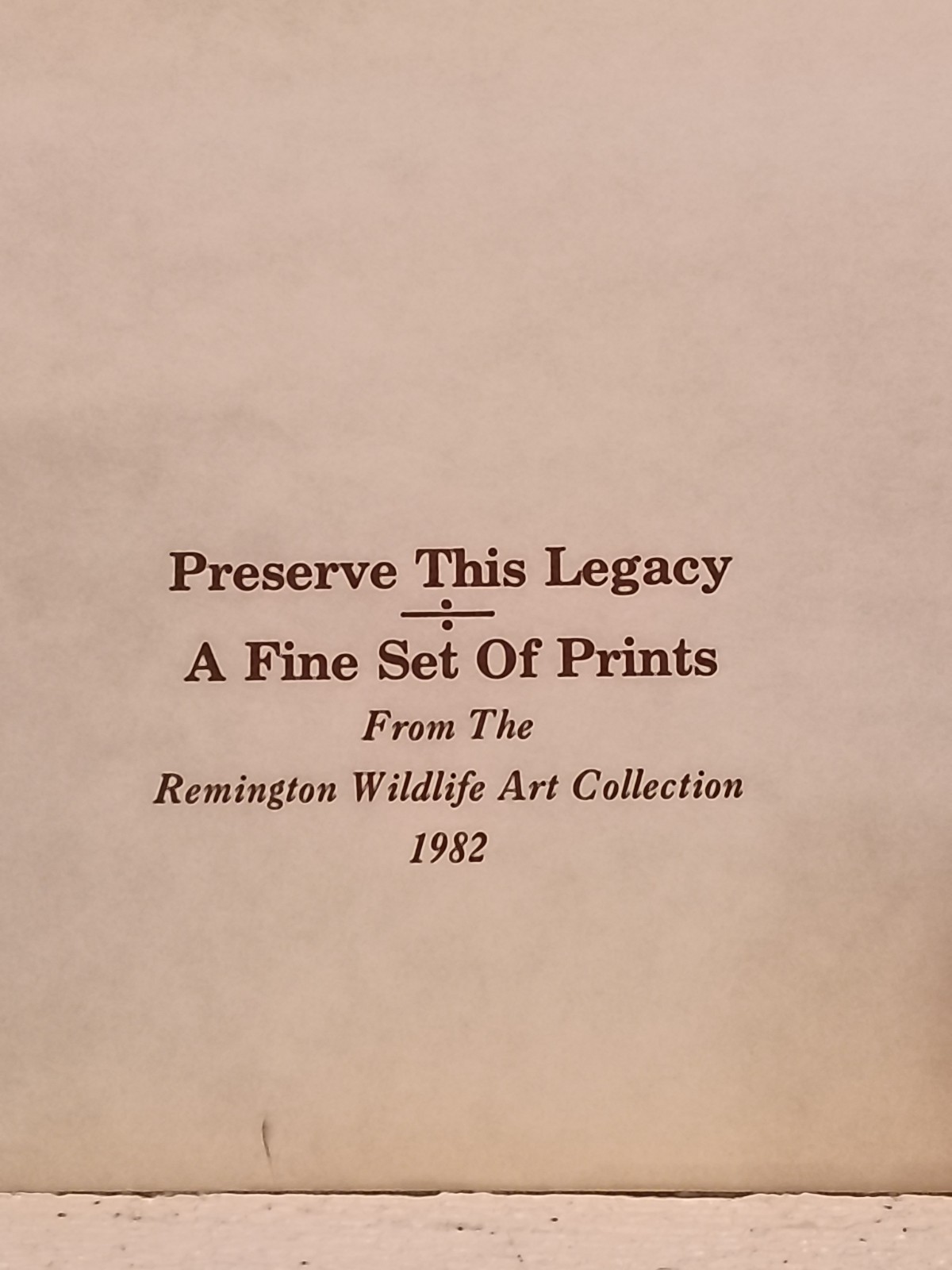 Remington Wildlife Art Collection 1982 New Morning Old Traditions 4-Prints