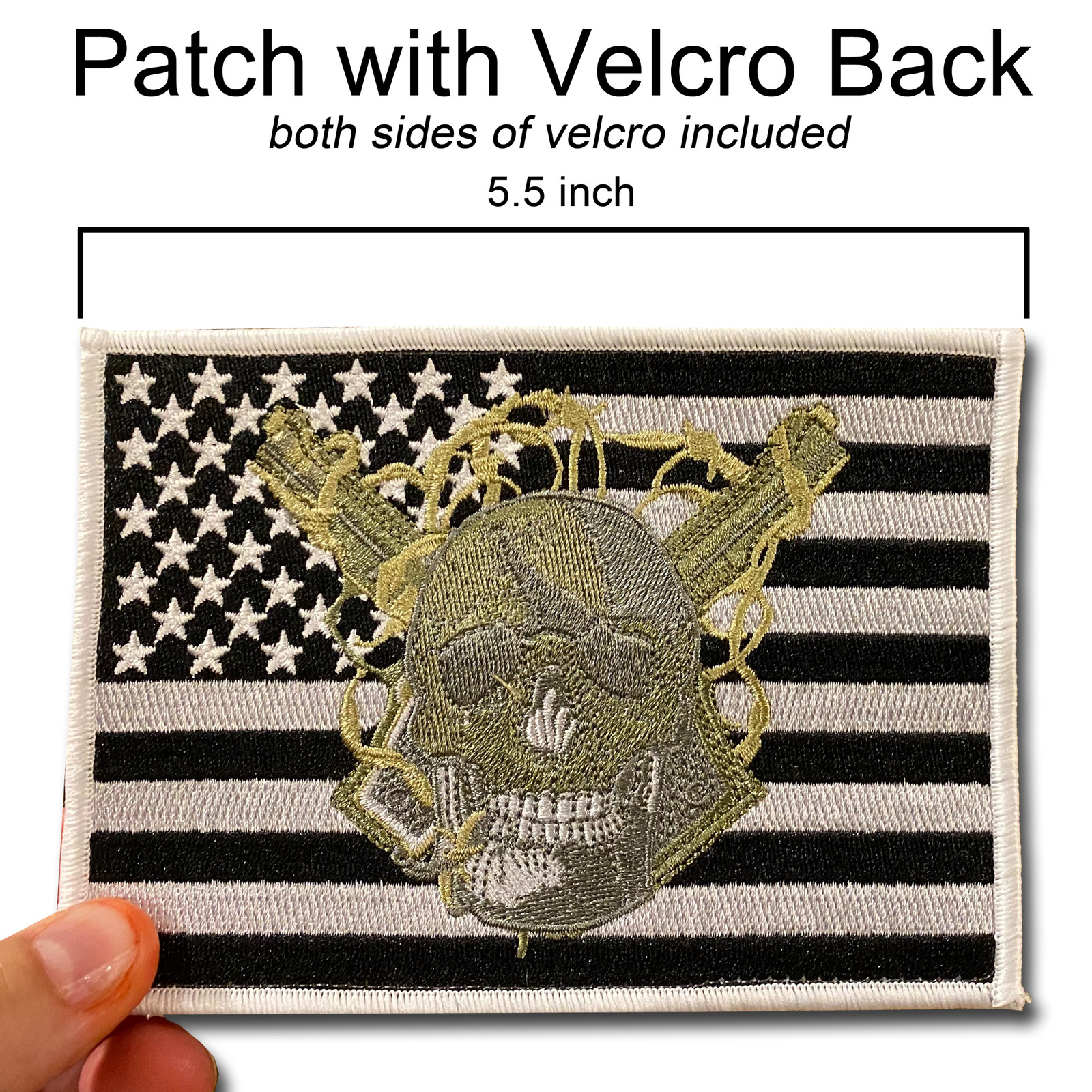 SWAT SRT BORTAC Tactical Police Military Patch American Flag (hook and loop back