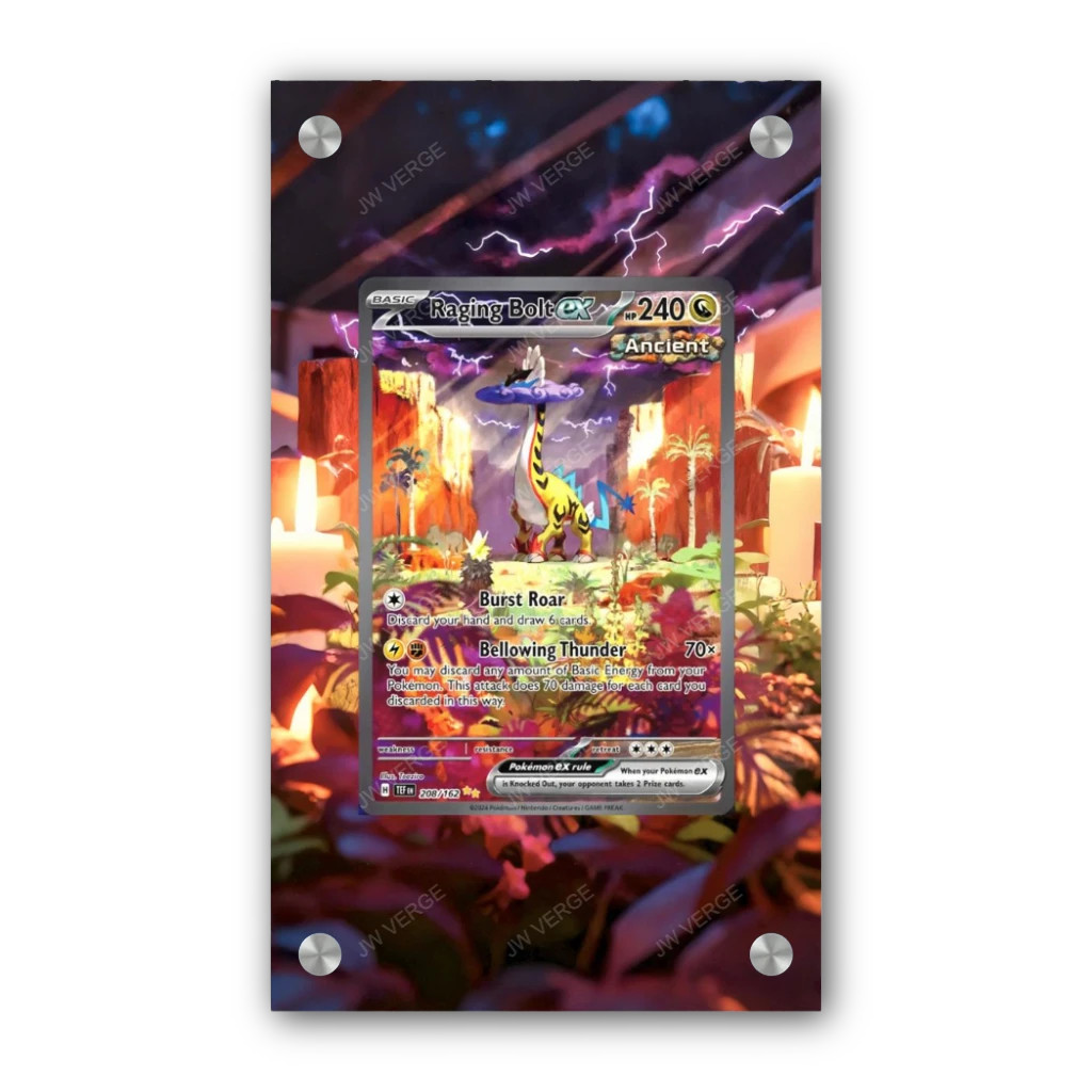 Raging Bolt EX 208/162 - Exclusive Pokémon Extended Artwork Display Case