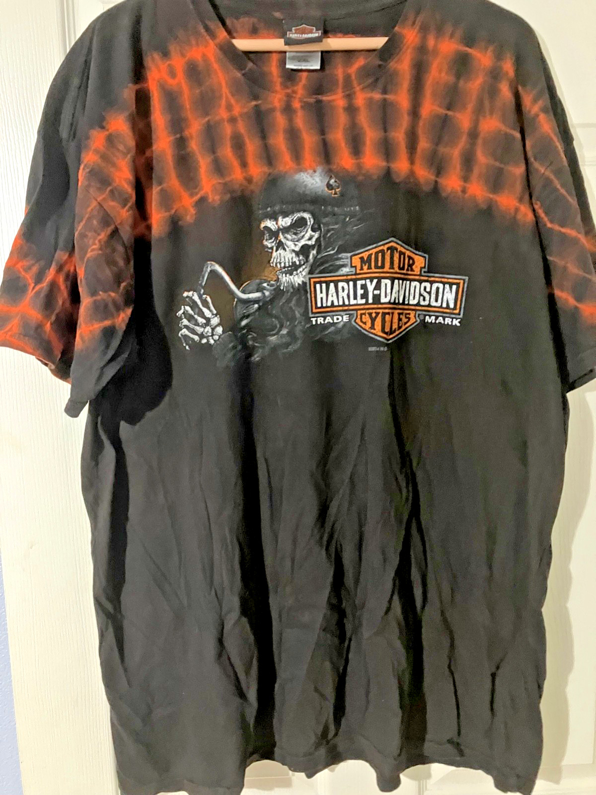 Old 2014 Harley Davidson Black  T-Shirt  2-XL Mad Boar San Benito Texas