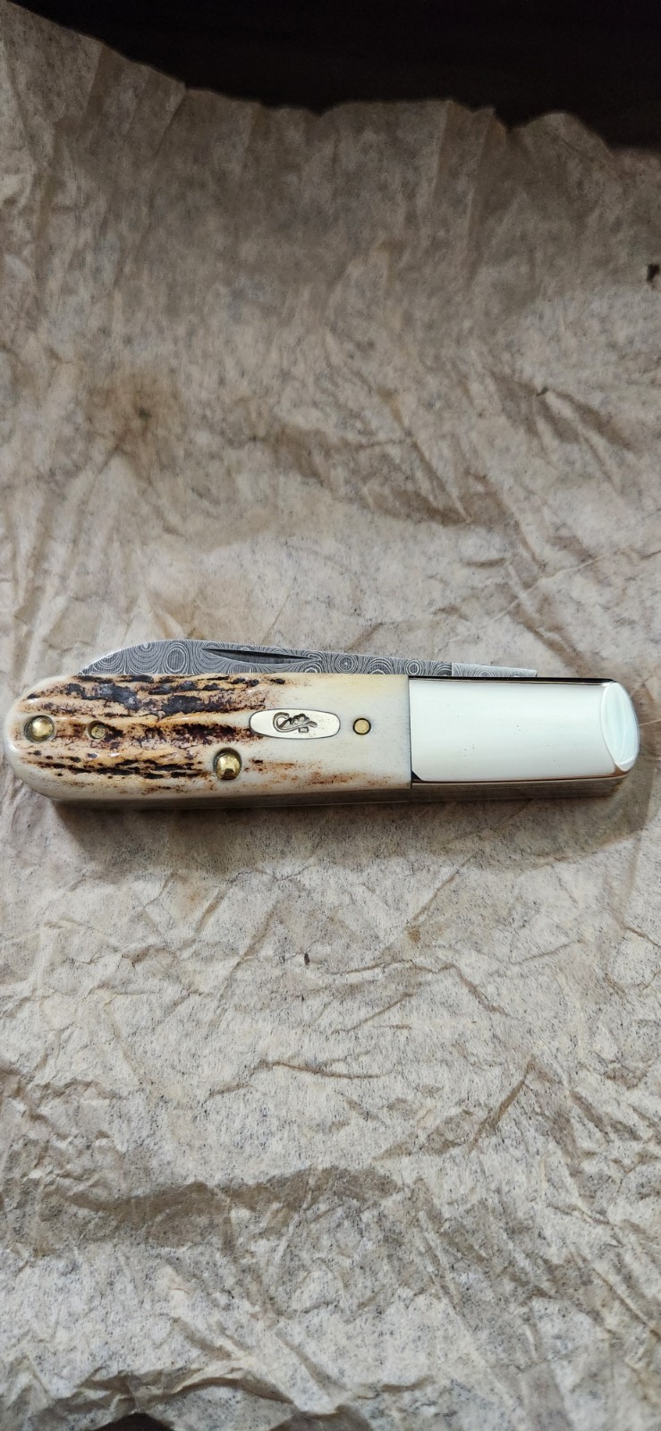 2008 Case XX 52009DAM Stag Barlow Raindrop Damascus Knife - New And Super Rare 2008 Case XX 52009DAM Stag Barlow Raindrop Damascus Knife - New And Super Rare
