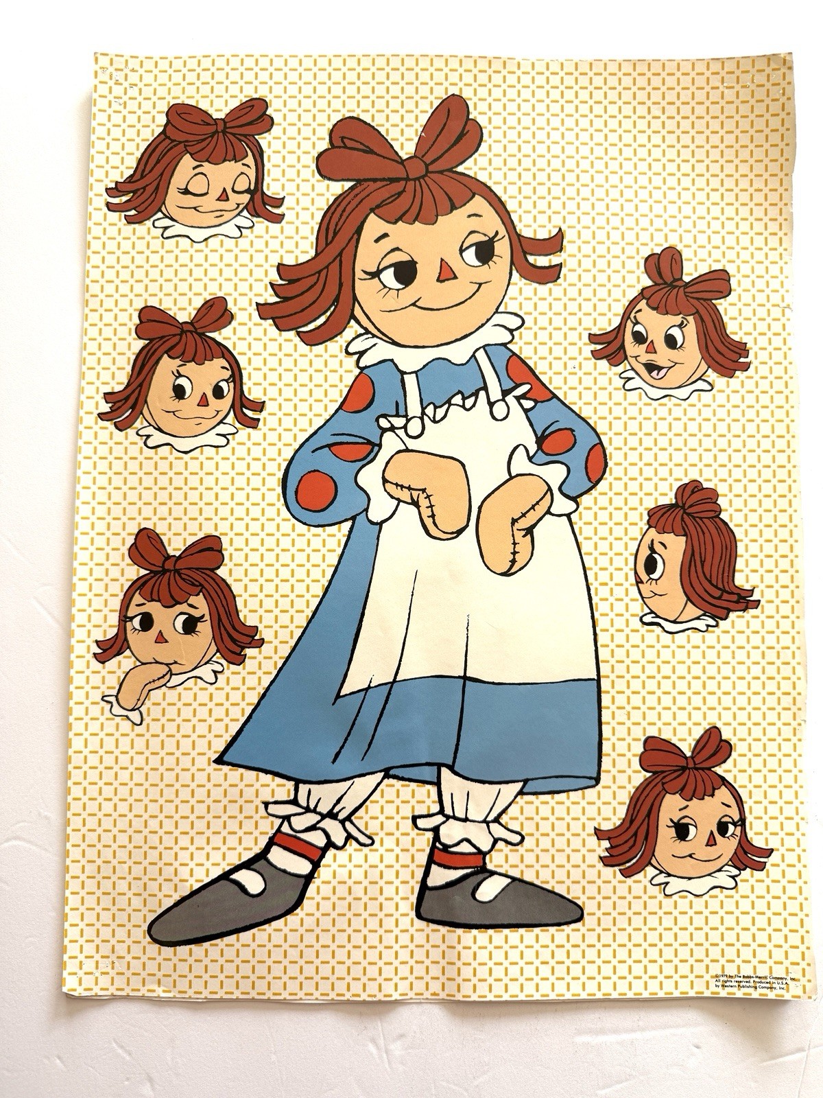 Lot of 5 Vintage raggedy Ann and Andy and friends posters 15x20 in size RARE