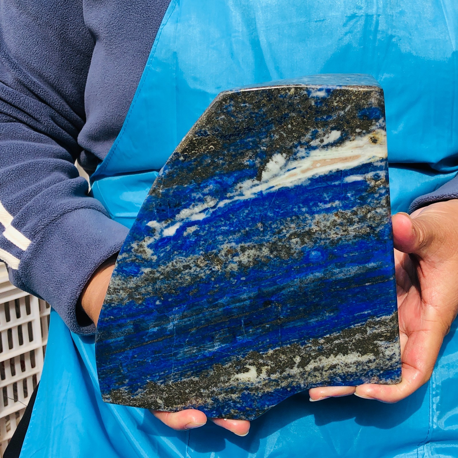 11.04LB Natural Lapis Lazuli Hand Polished Crystal Mineral Specimen Healing