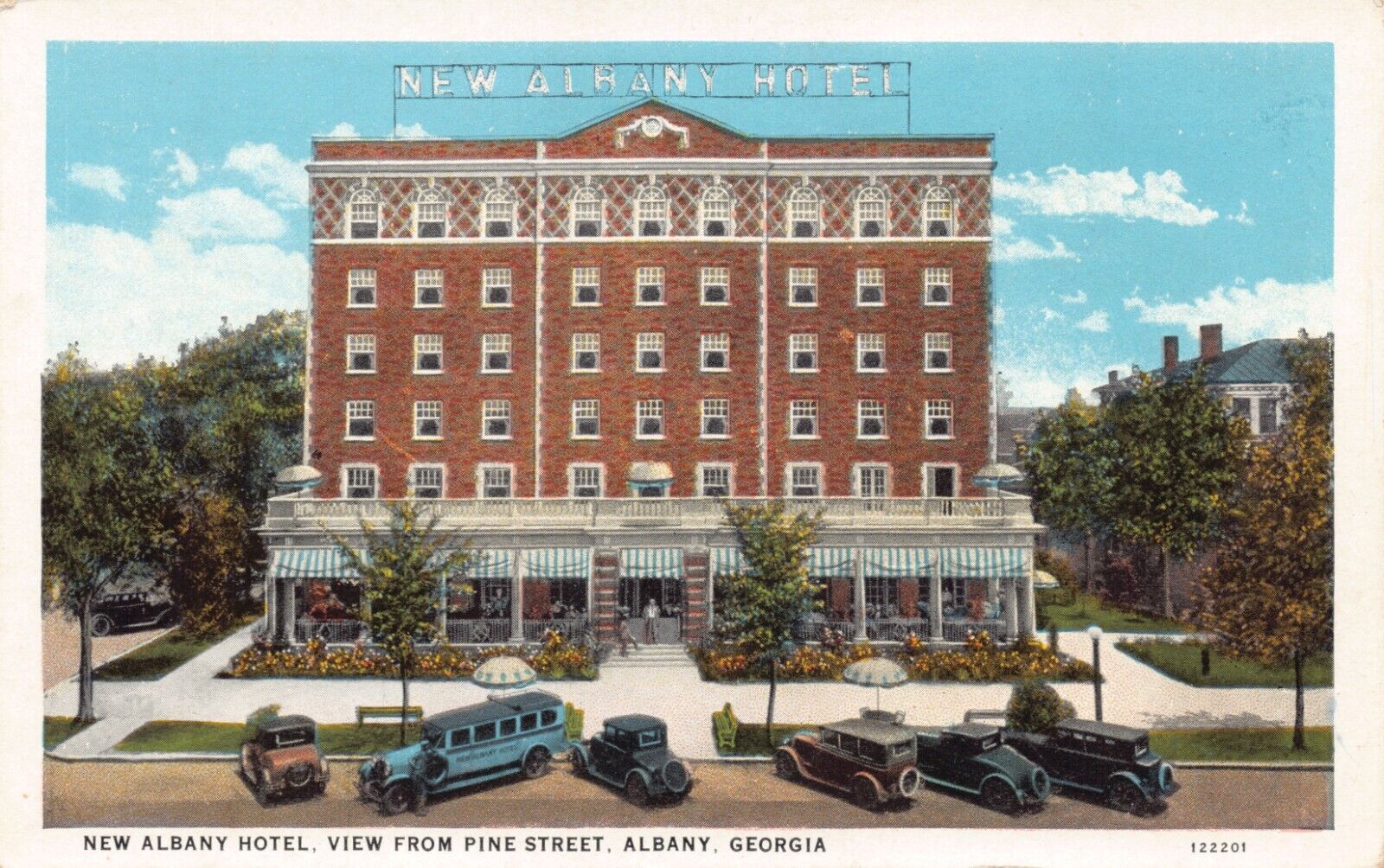 GA~GEORGIA~ALBANY~NEW ALBANY HOTEL~VIEW FROM PINE STREET~C.1925