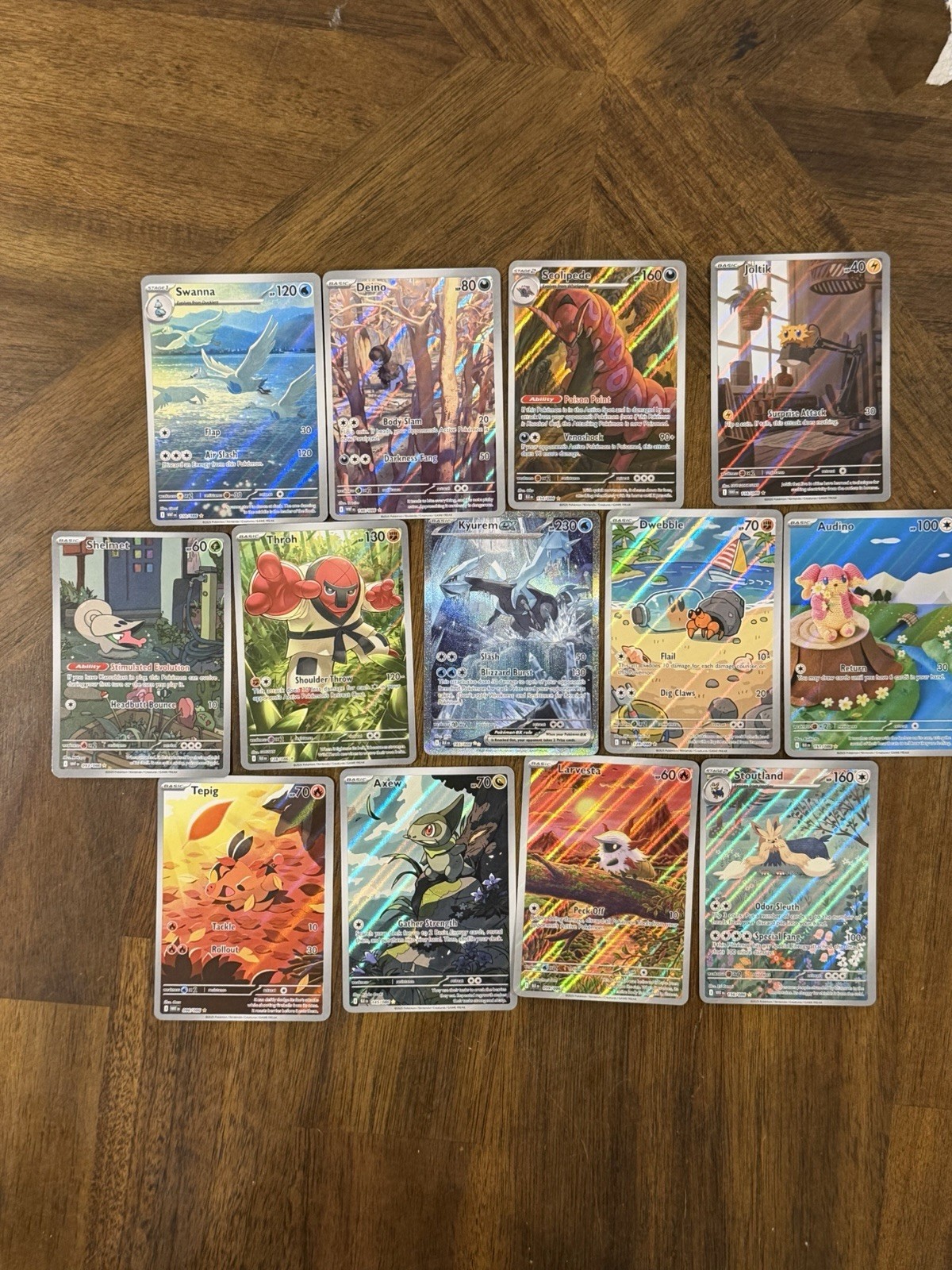Pokemon TCG Black Bolt White Flare Illustration Rare 13 Card Lot. Near Mint