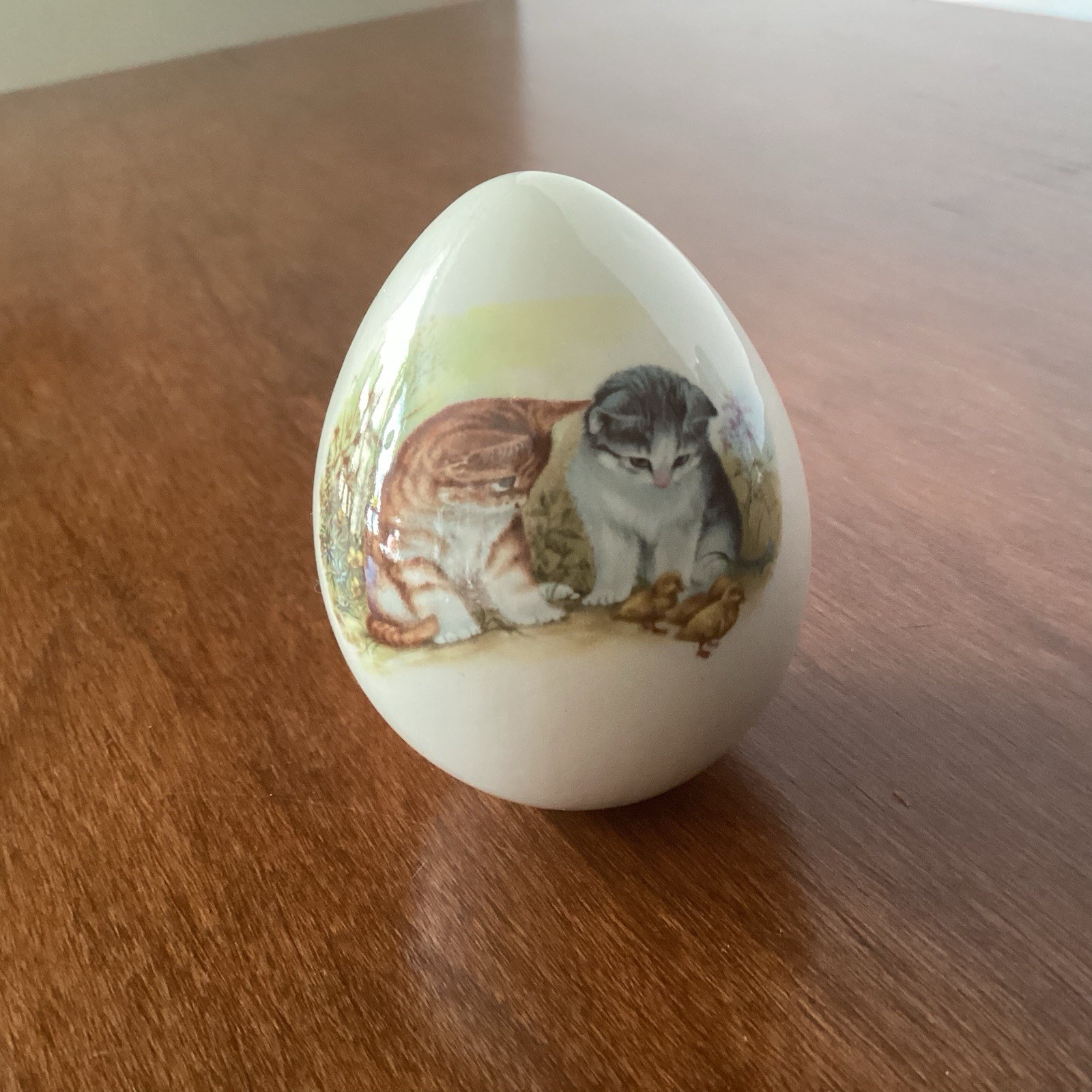 VTG Adorable Porcelain Easter Egg Kittens & Chicks “New Friends”