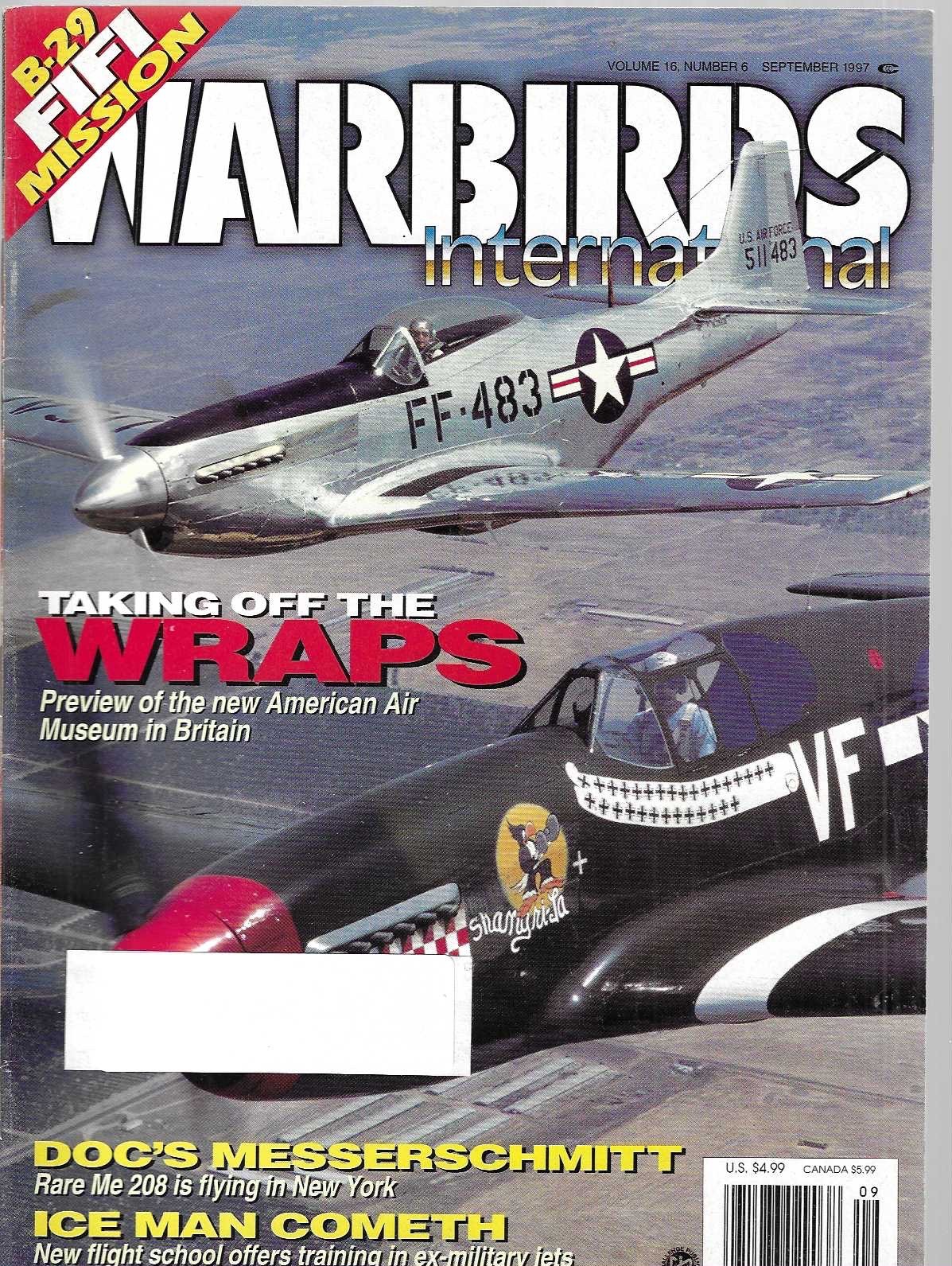 Warbirds International Sep.97 Messerschmitt Me 209 Mustang Razorback B-29 Boeing