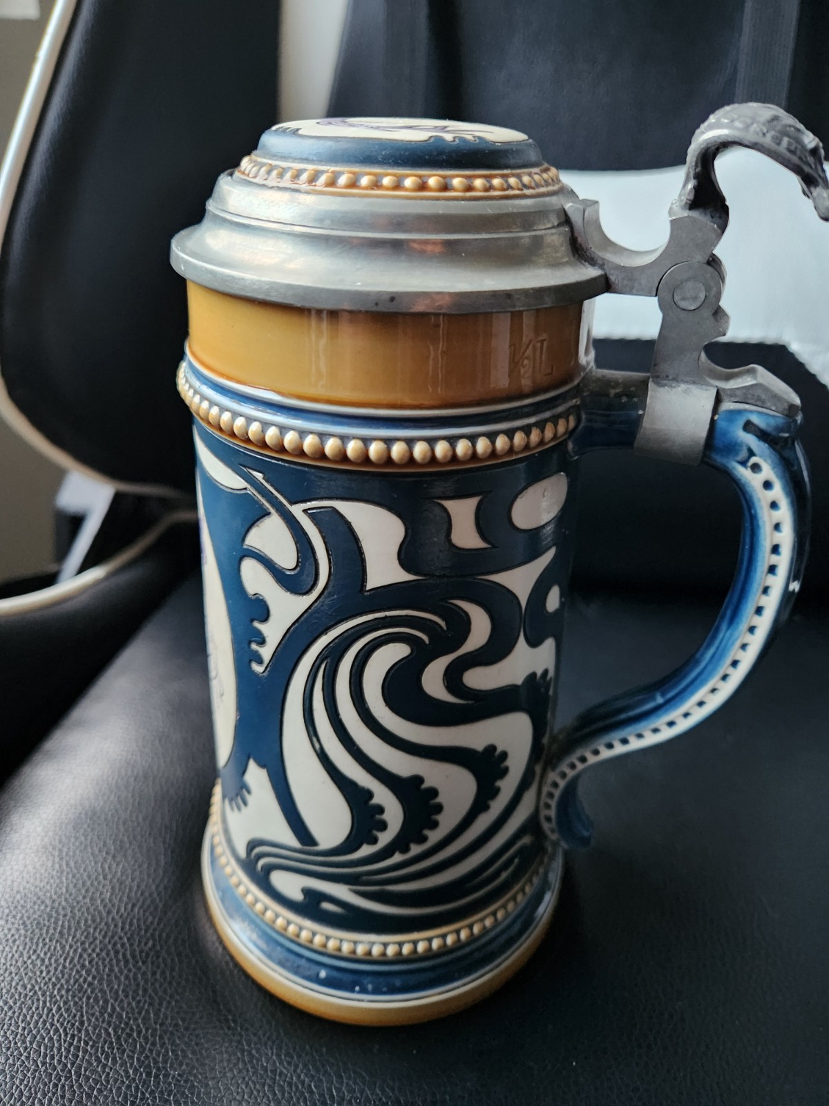 Antique Circa 1900 Mettlach   Elks Club Beer Stein 