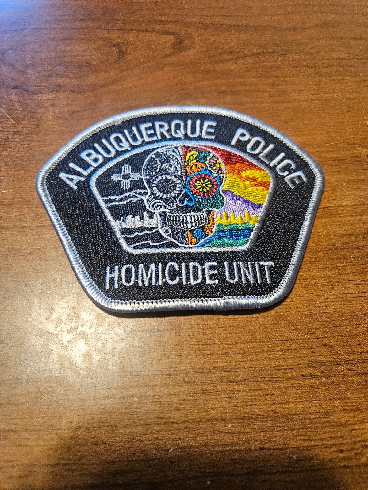 ALBUQUERQUE NEW MEXICO HOMICIDE UNIT POLICE PATCH SHOULDER SIZE (Black w/ grey)