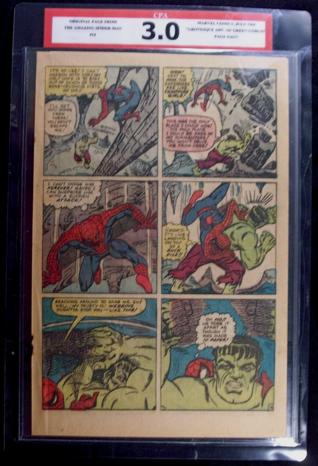 Amazing Spider-man #14 CPA 3.0 SINGLE PAGE #16/17 1st app. The Green Goblin
