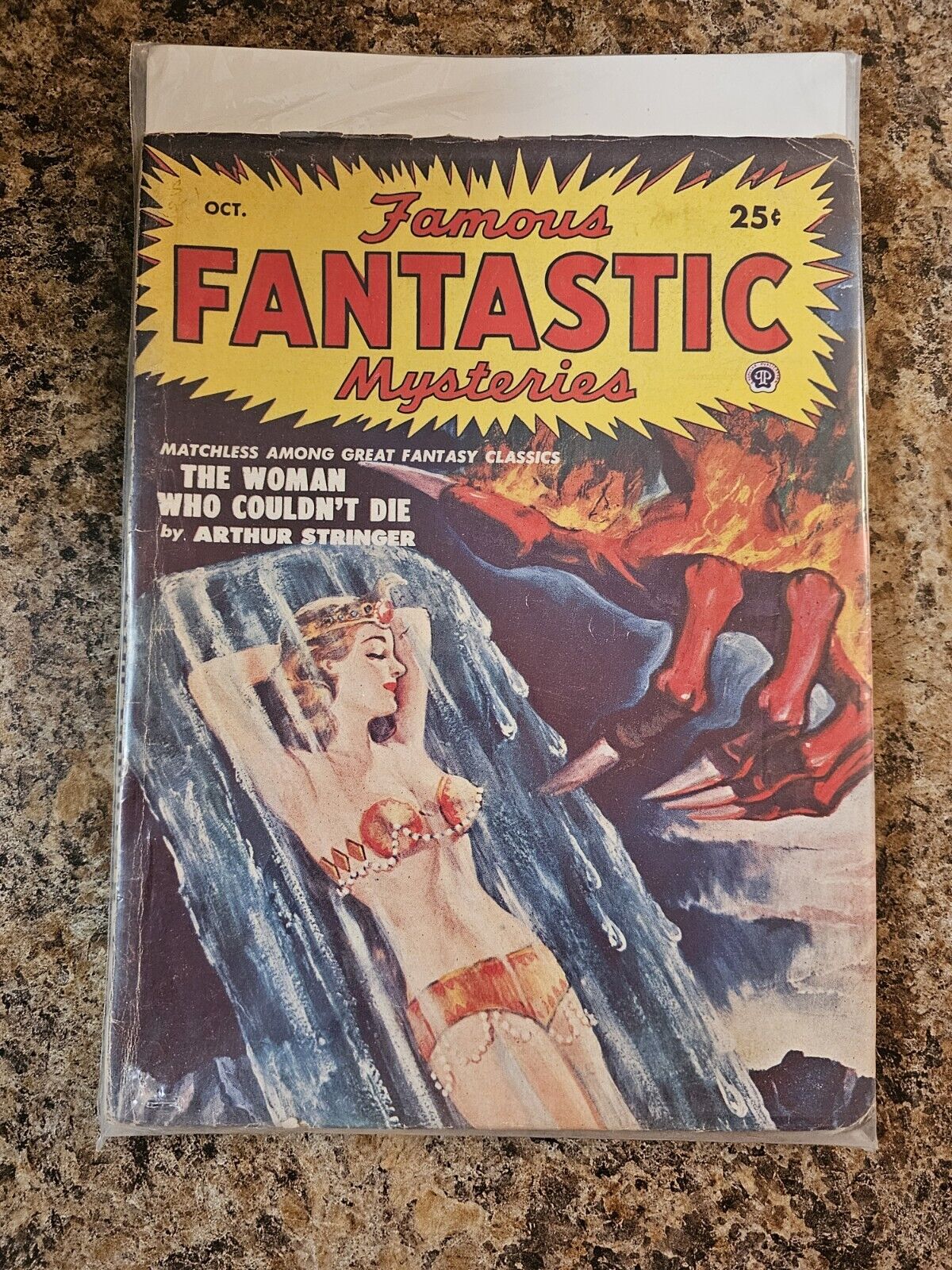 Famous Fantastic Mysteries Pulp Magazine Book Oct 1950 Vol. 12 #1 Golden Age VG