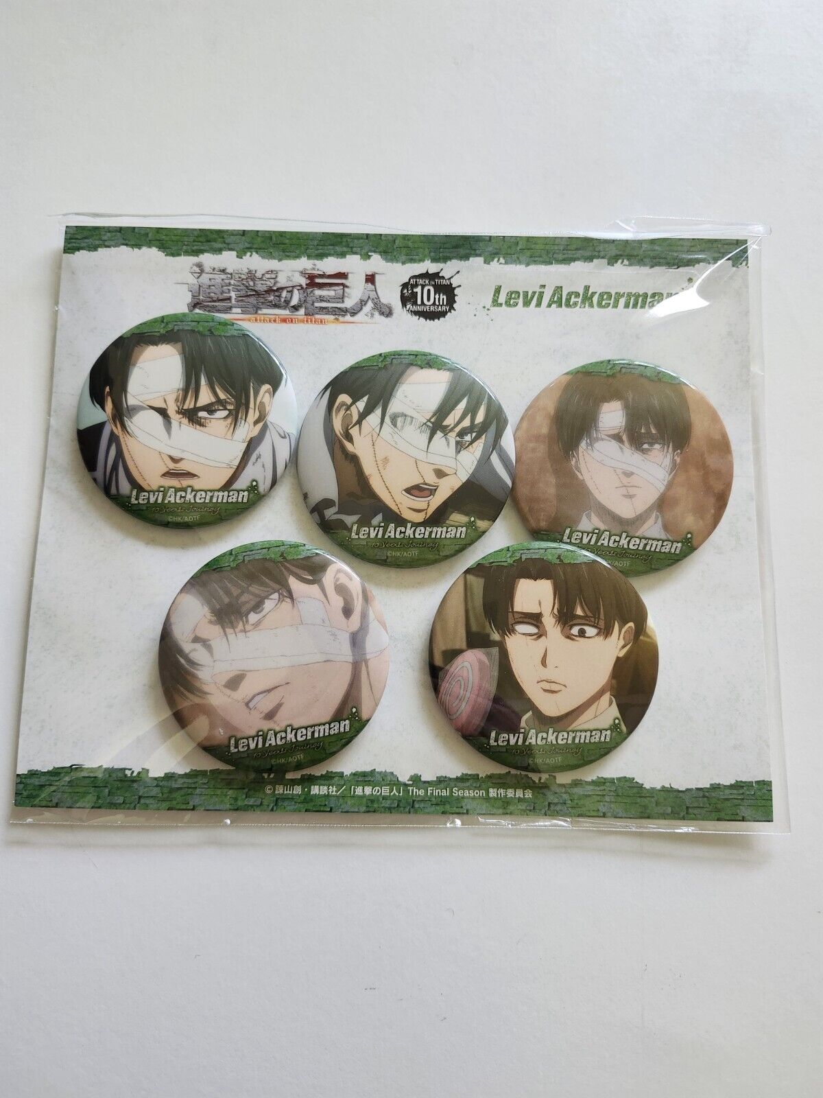 Attack On Titan Levi Scene Photo Can Badge Set Of 5 Pop-Up Shop