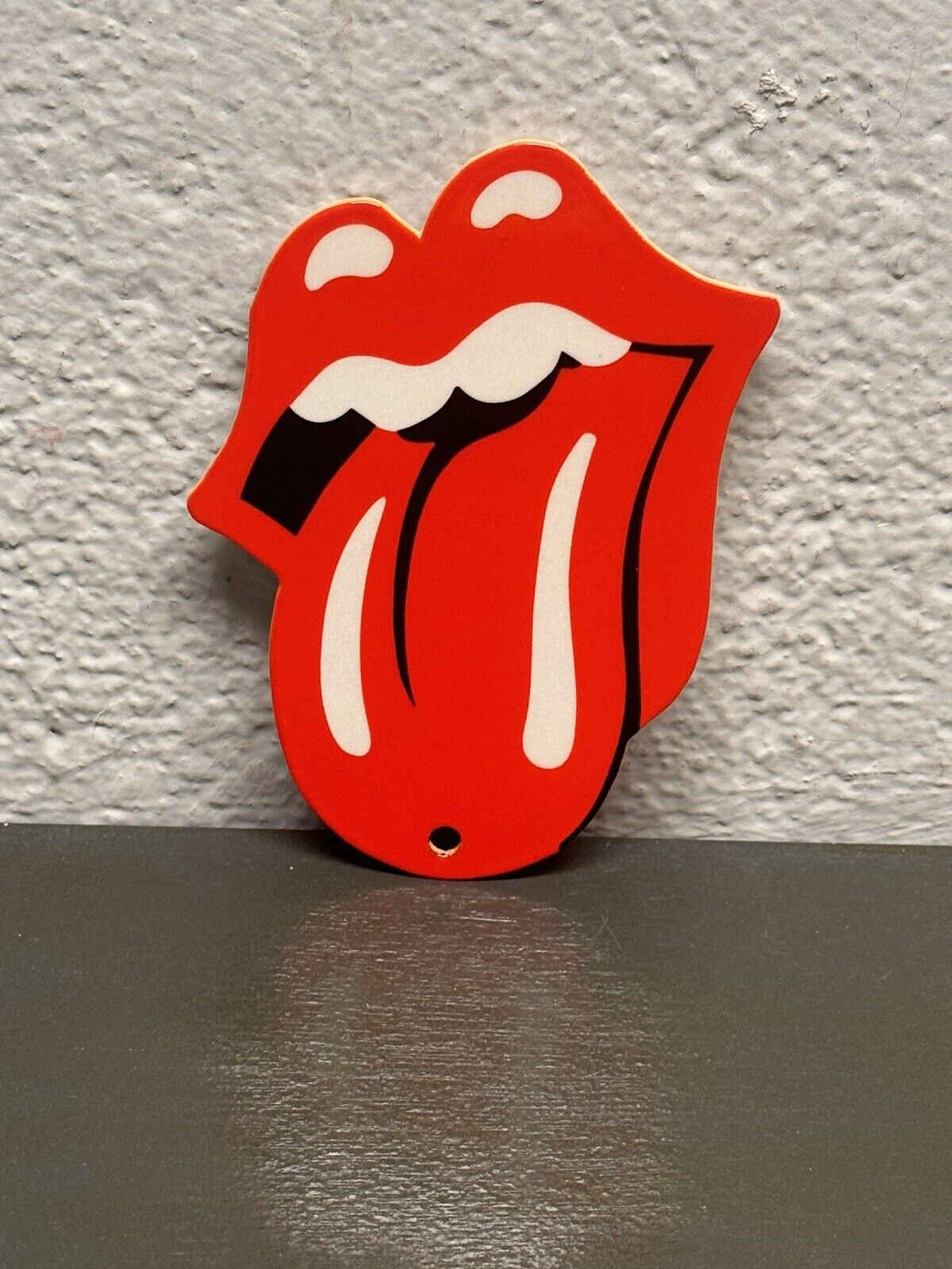 ROLLING STONES Thick Metal Magnet Music Tongue Rock Roll Gas Oil Sign Concert