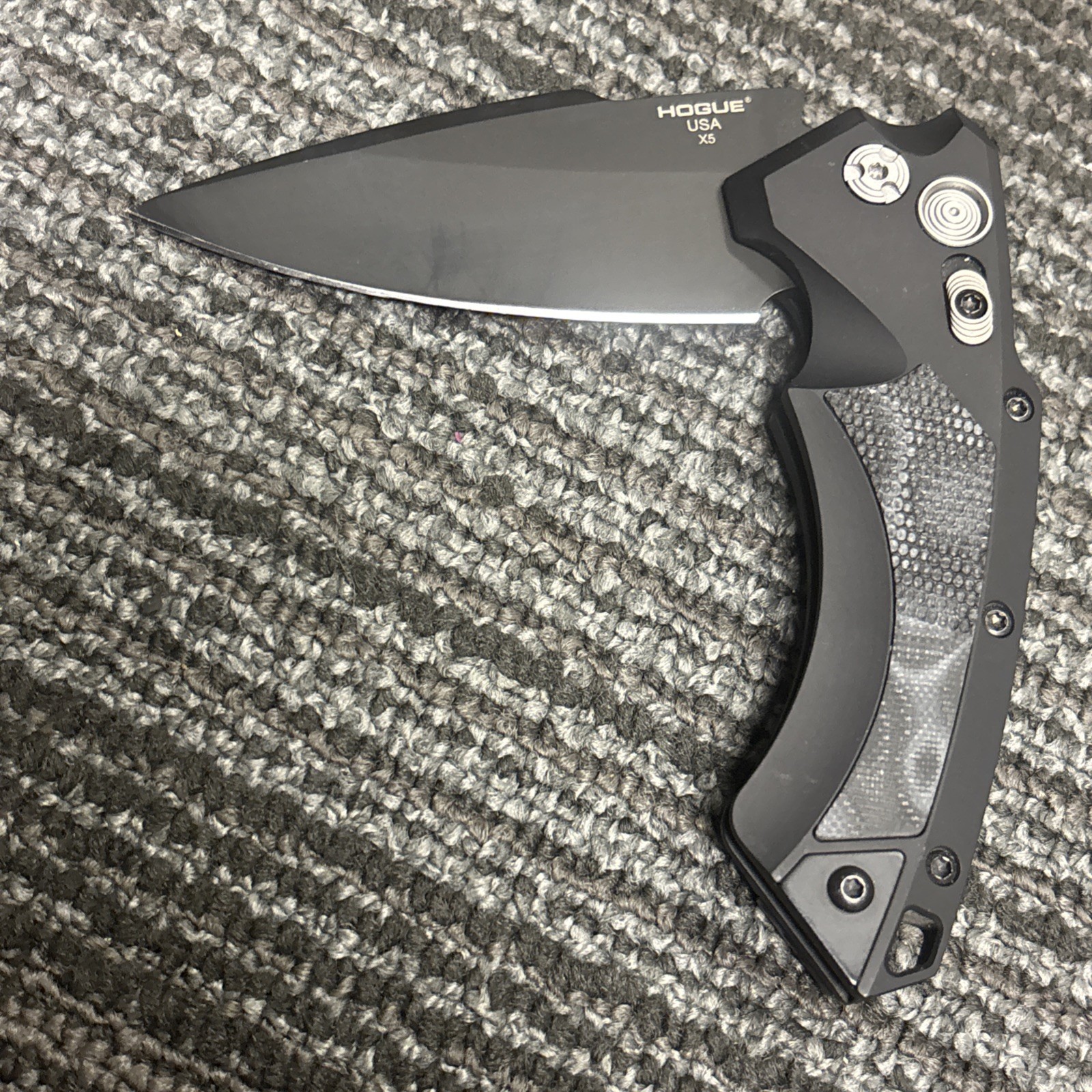 Hogue X5 Elishewitz CPM154 Spear Point Blade Black Finish, Excellent