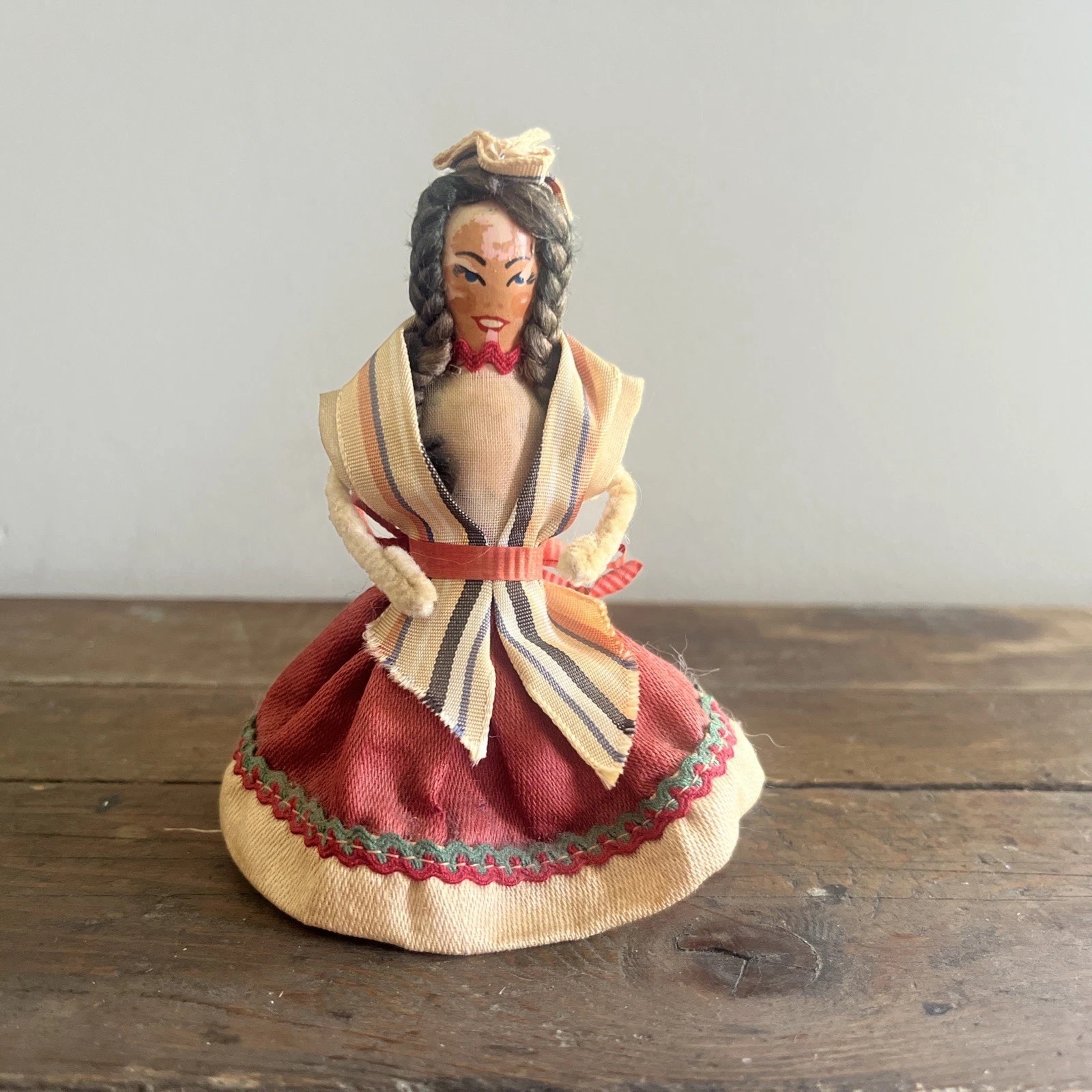 Vintage Doll Bell Round Skirt Antique Brownsville, TX Souvenir Kitsch Oddity