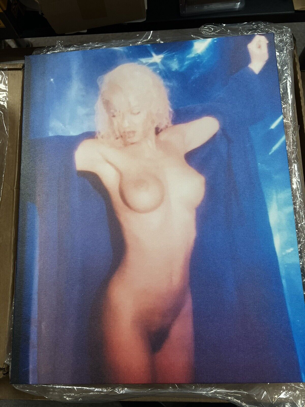 New Marilyn Monroe Full Color Canvas Picture/16 X 20 Wood Frame Under Canvas