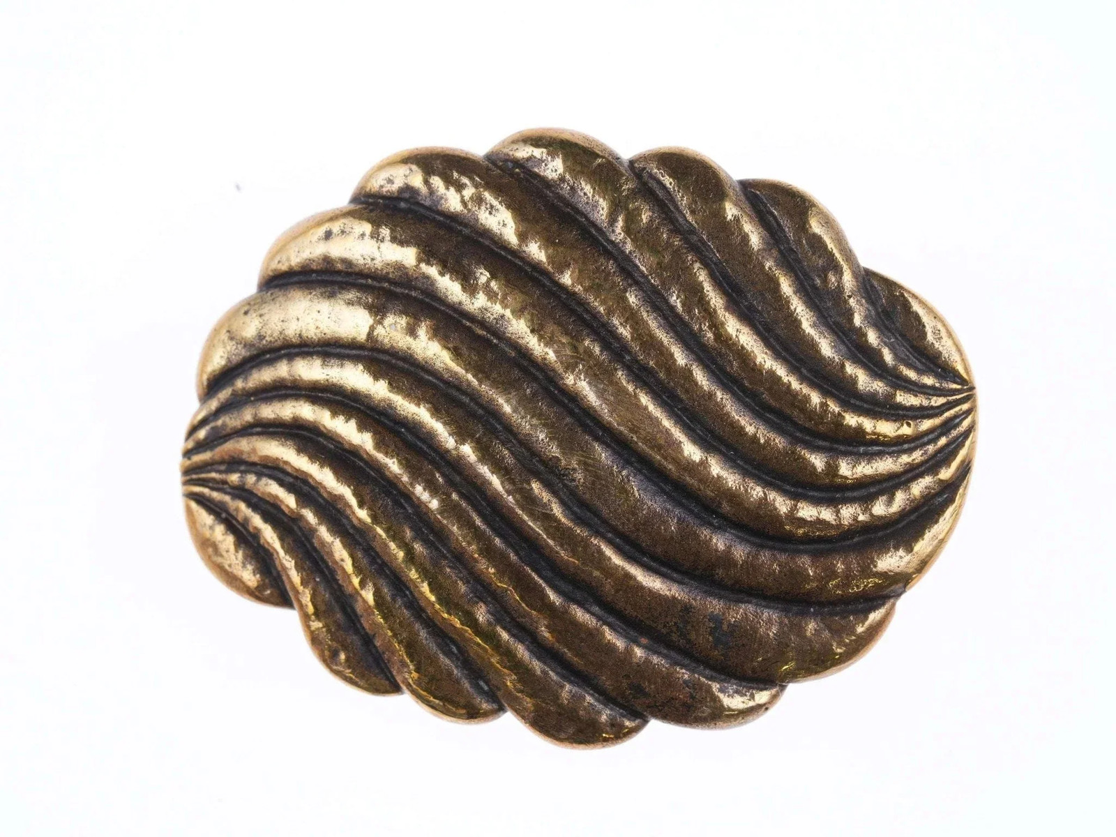 Rare Retired James Avery Modernist Patinated Brass belt buckle