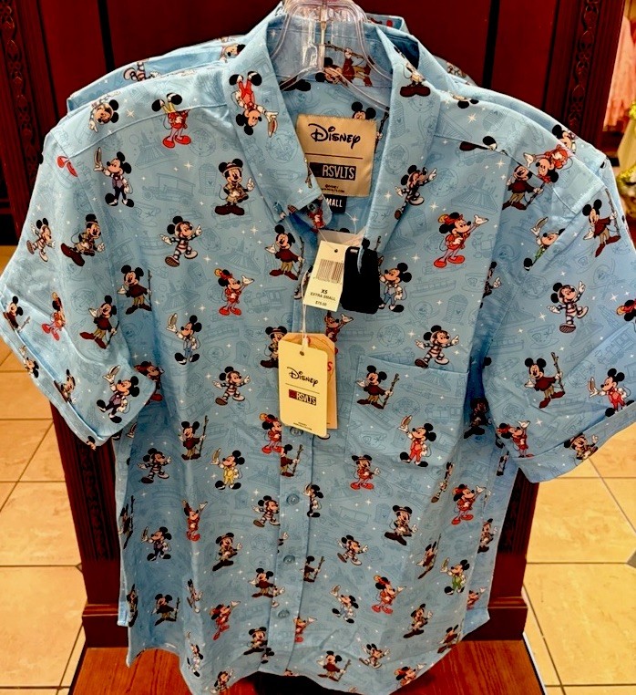 2025 Disney Parks RSVLTS Mickey Mouse Shirt Large Adults Button Up All 4 Parks