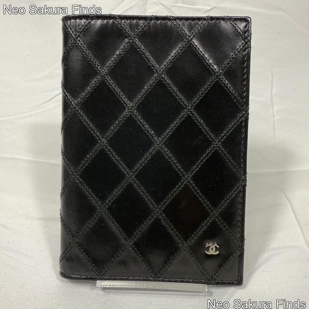 Chanel Matelasse Leather Passport Holder Black Limited Edition Outdoor