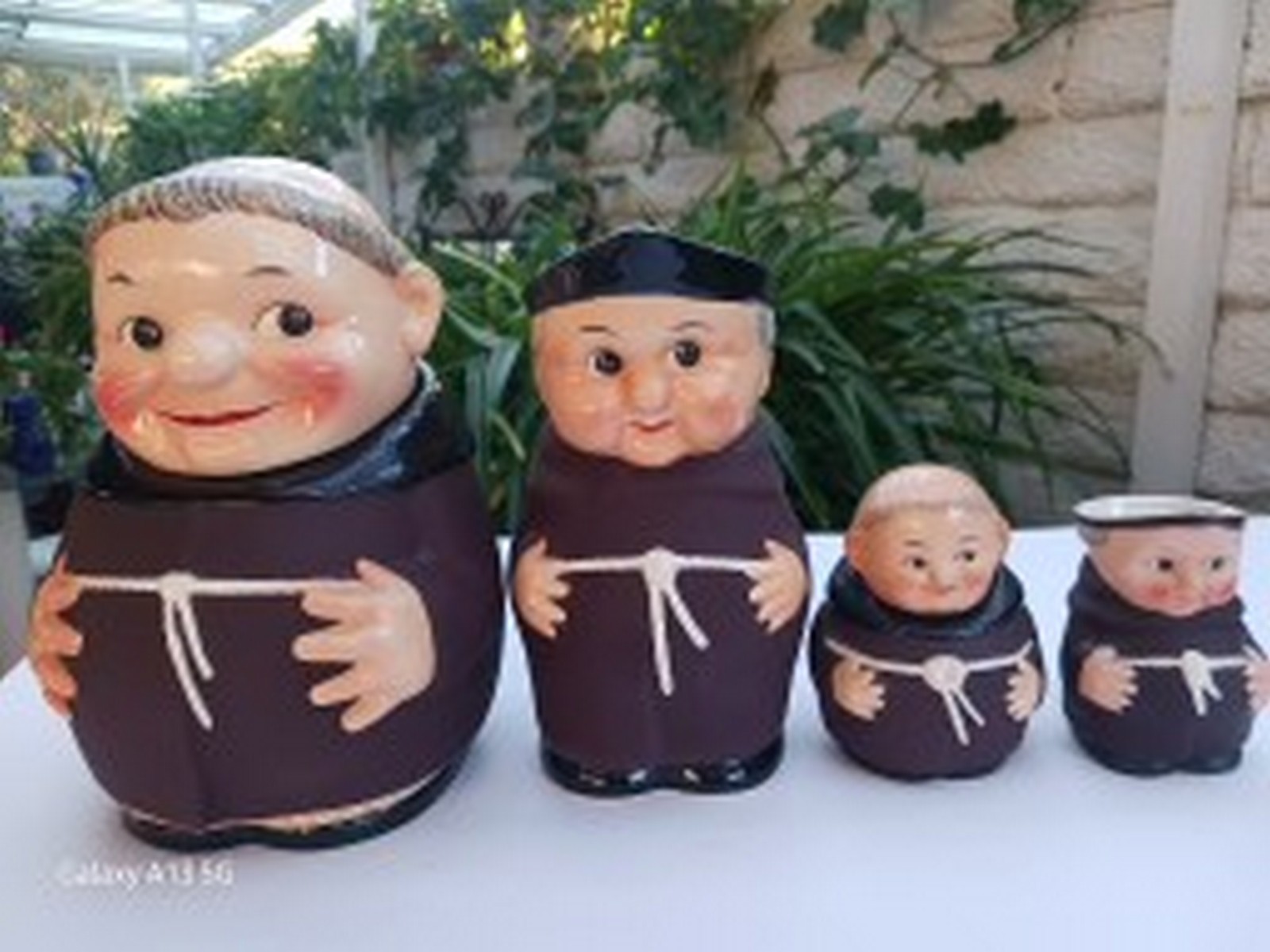Goebel Friar Tuck Monk Cookie Jar, Pitcher, Sugar & Creamer. Lot of 4..Vtg &Rare Goebel Friar Tuck Monk Cookie Jar, Pitcher, Sugar & Creamer. Lot of 4..Vtg &Rare