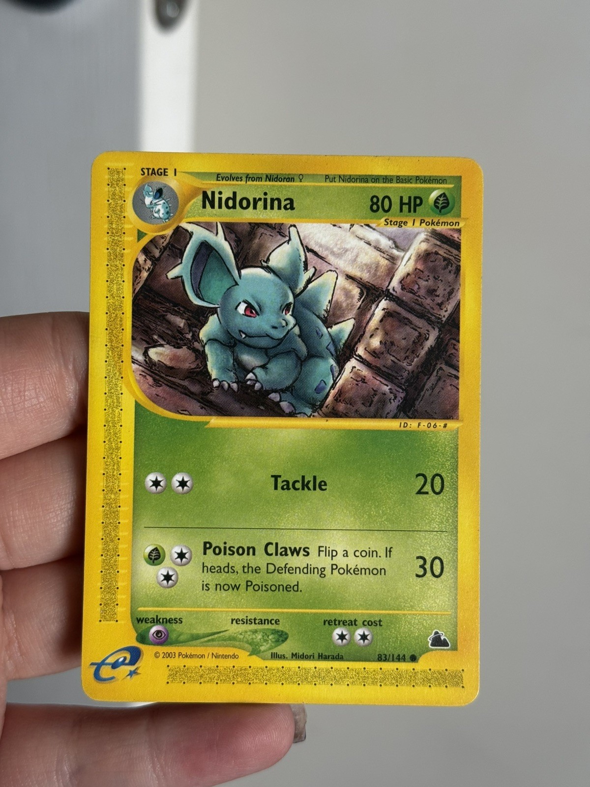 Pokemon TCG - Nidorina 83/144 - Skyridge Regular - LP/MP