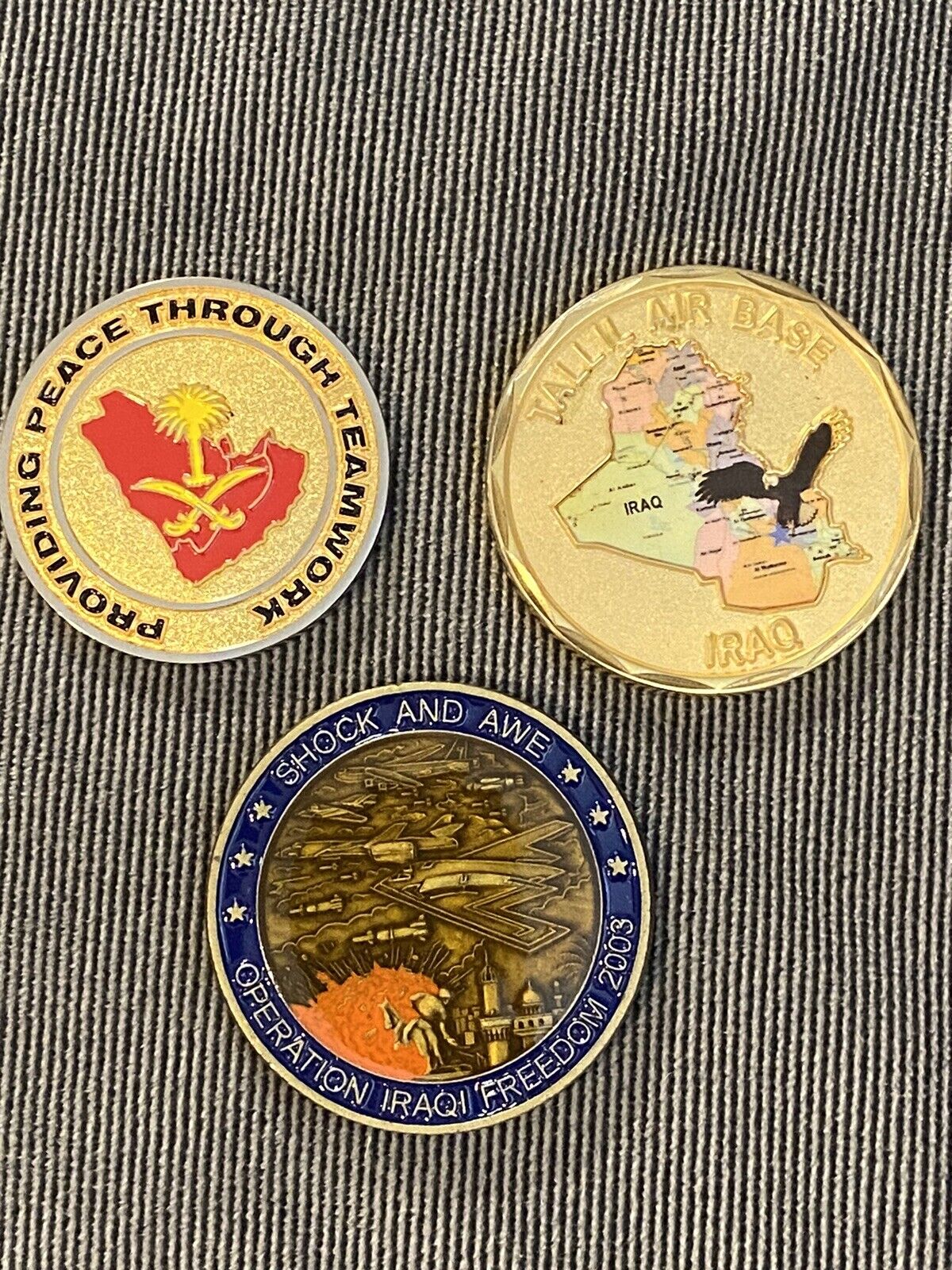 Vintage 2 Iraqi Freedom and 1 Operation Southern Watch Challenge Coins lot of 3