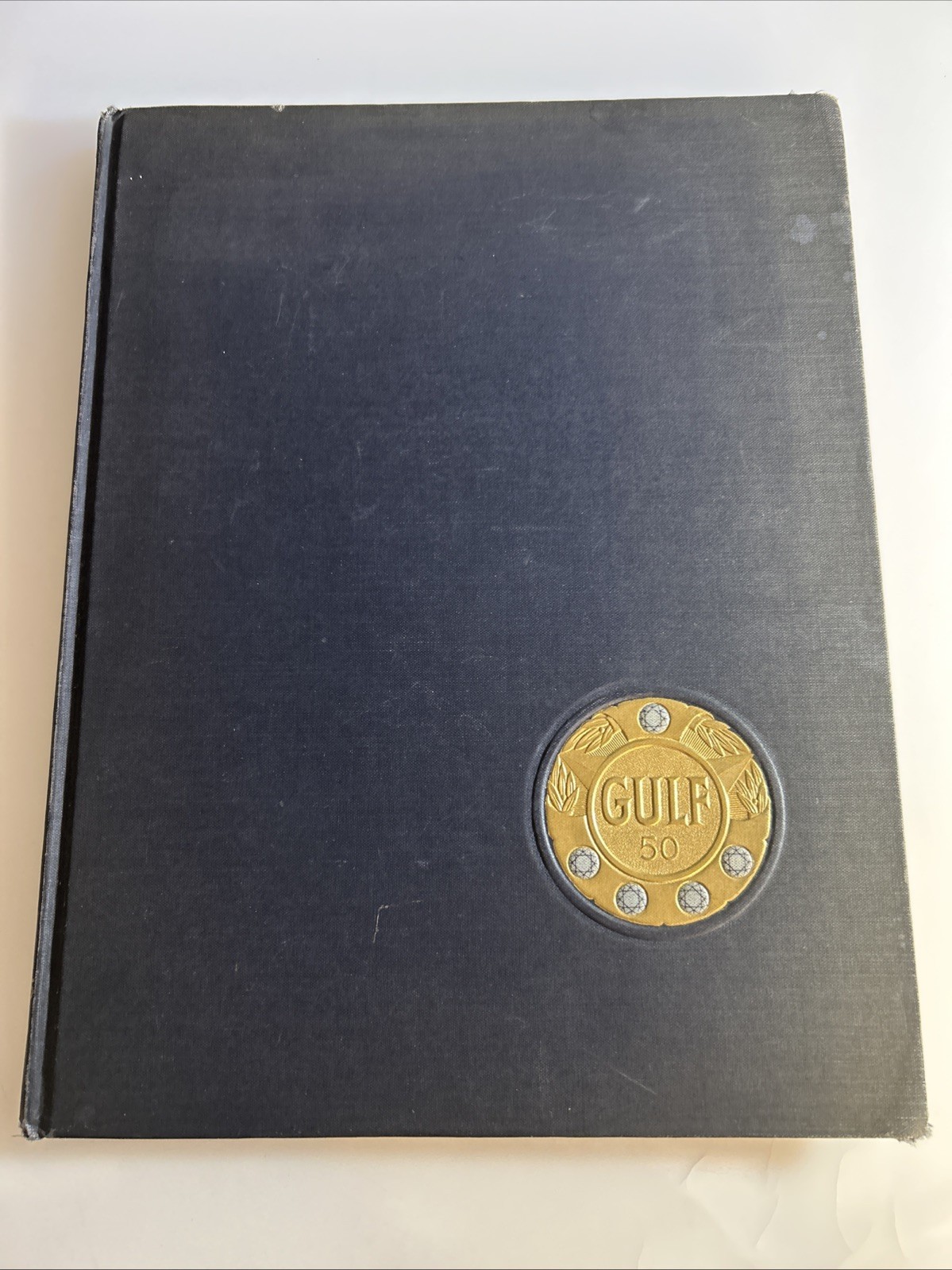 Gulf Oil Since Spindletop Book Gas & Oil Advertising 1951 Black/Gold  abn