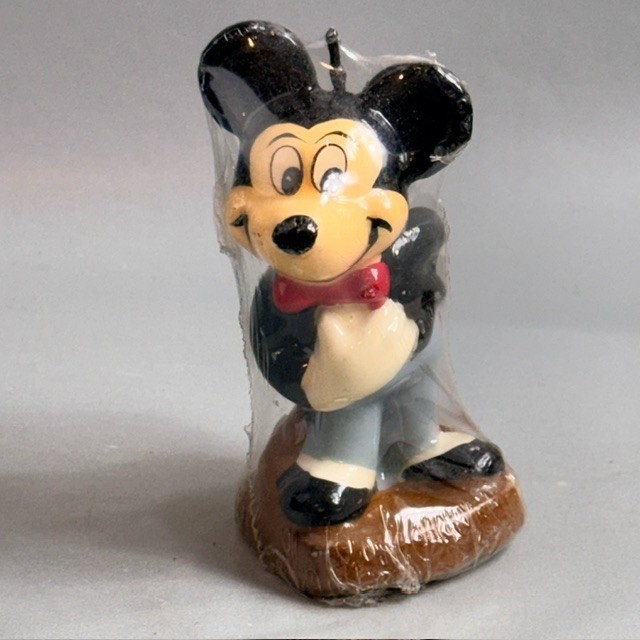 Vintage Walt Disney Sealed Wax Candle Mickey Mouse Figurine Gift Souvenir World