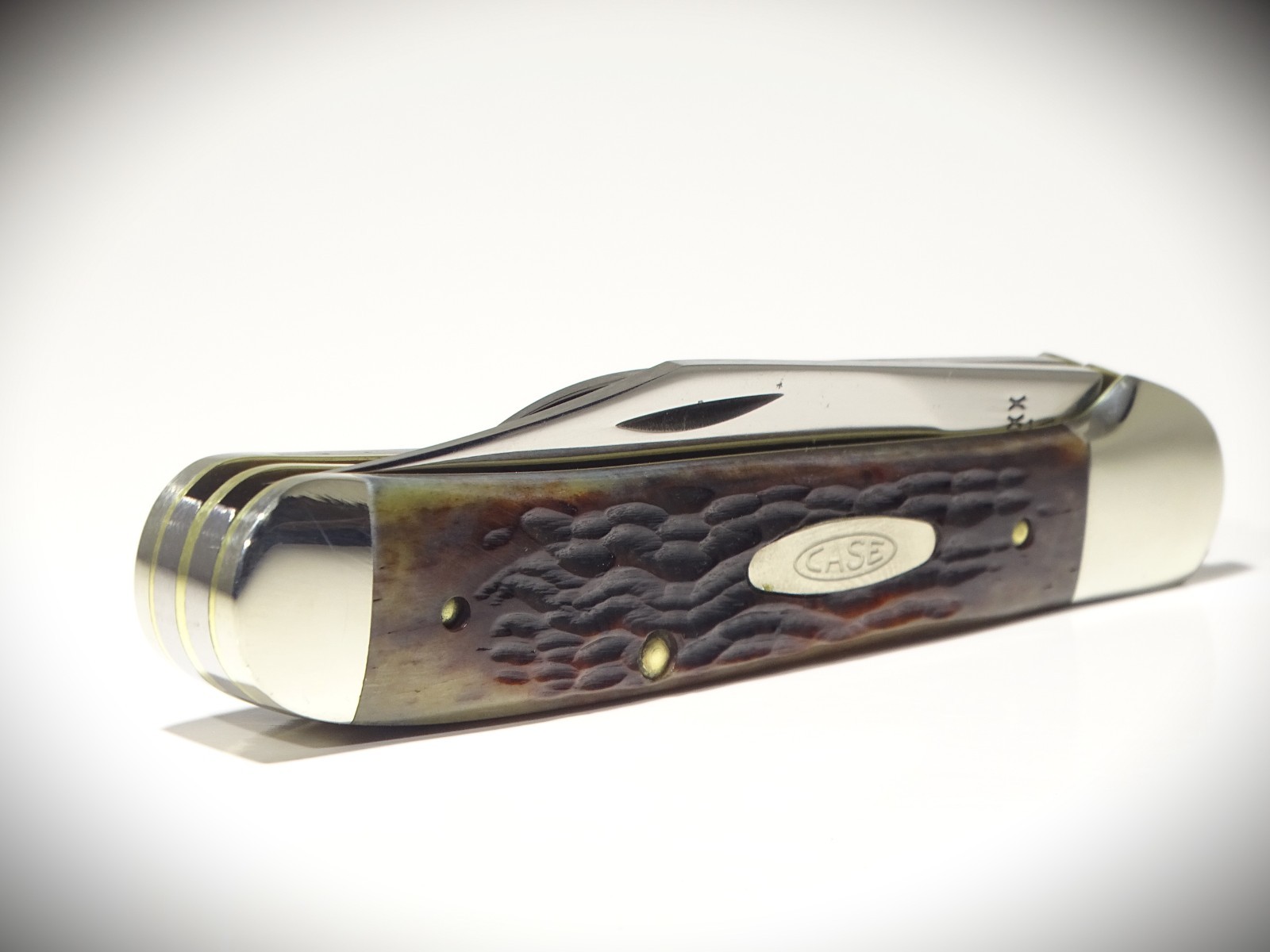 💥1984 Case XX 6249 ~ Copperhead ~ Genuine Bone ~ Six Dot ~ New Grind Blades ~