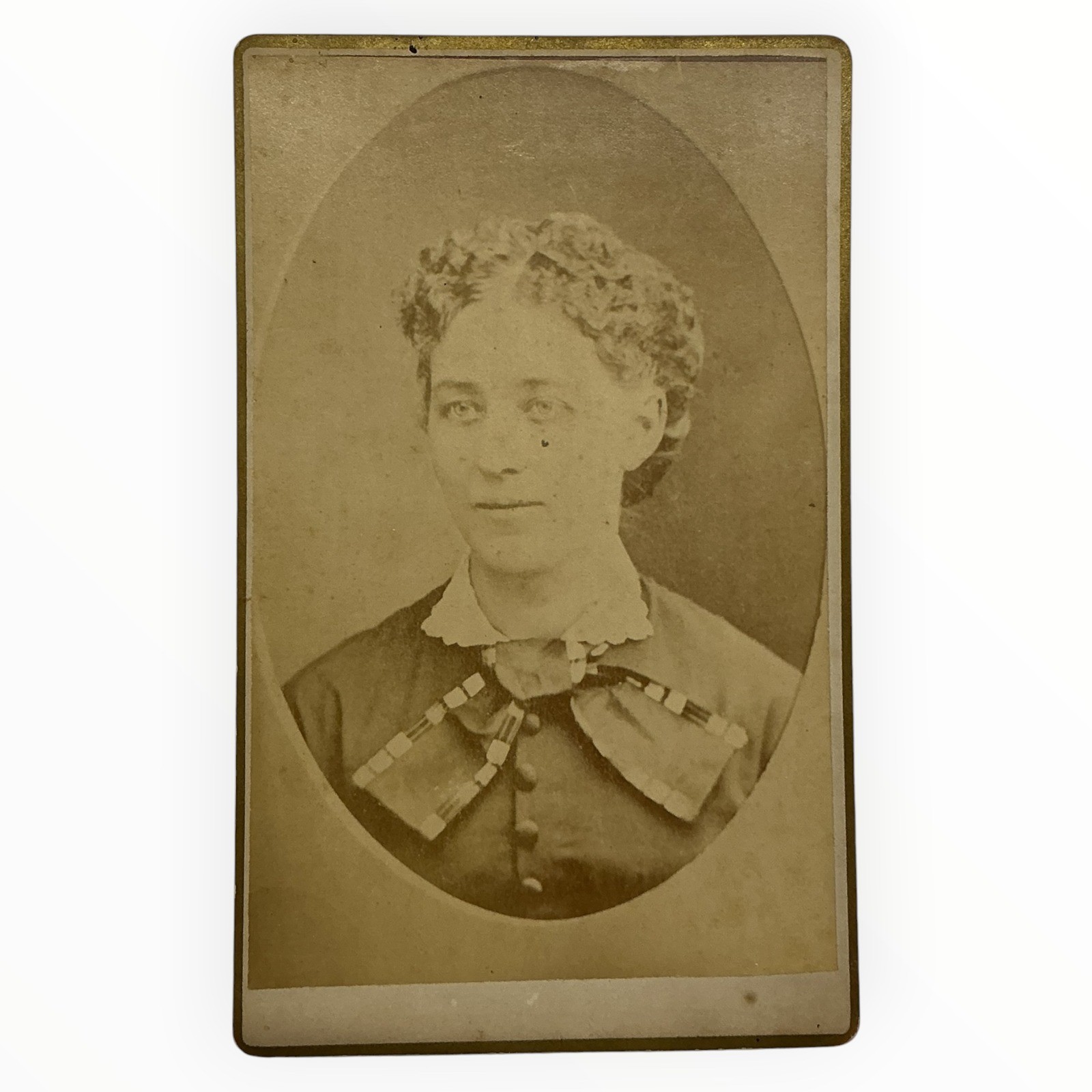 Antique 1880s Photo Woman Howard Ellis Photographer Pawnee City Nebraska